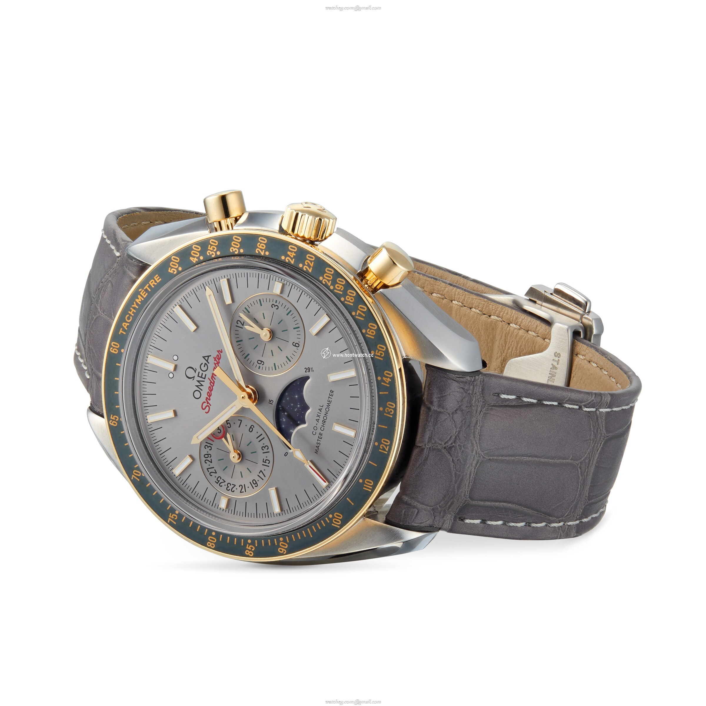 Omega Speedmaster Automatic Grey Replica Watch - Stainless Steel - Image 2