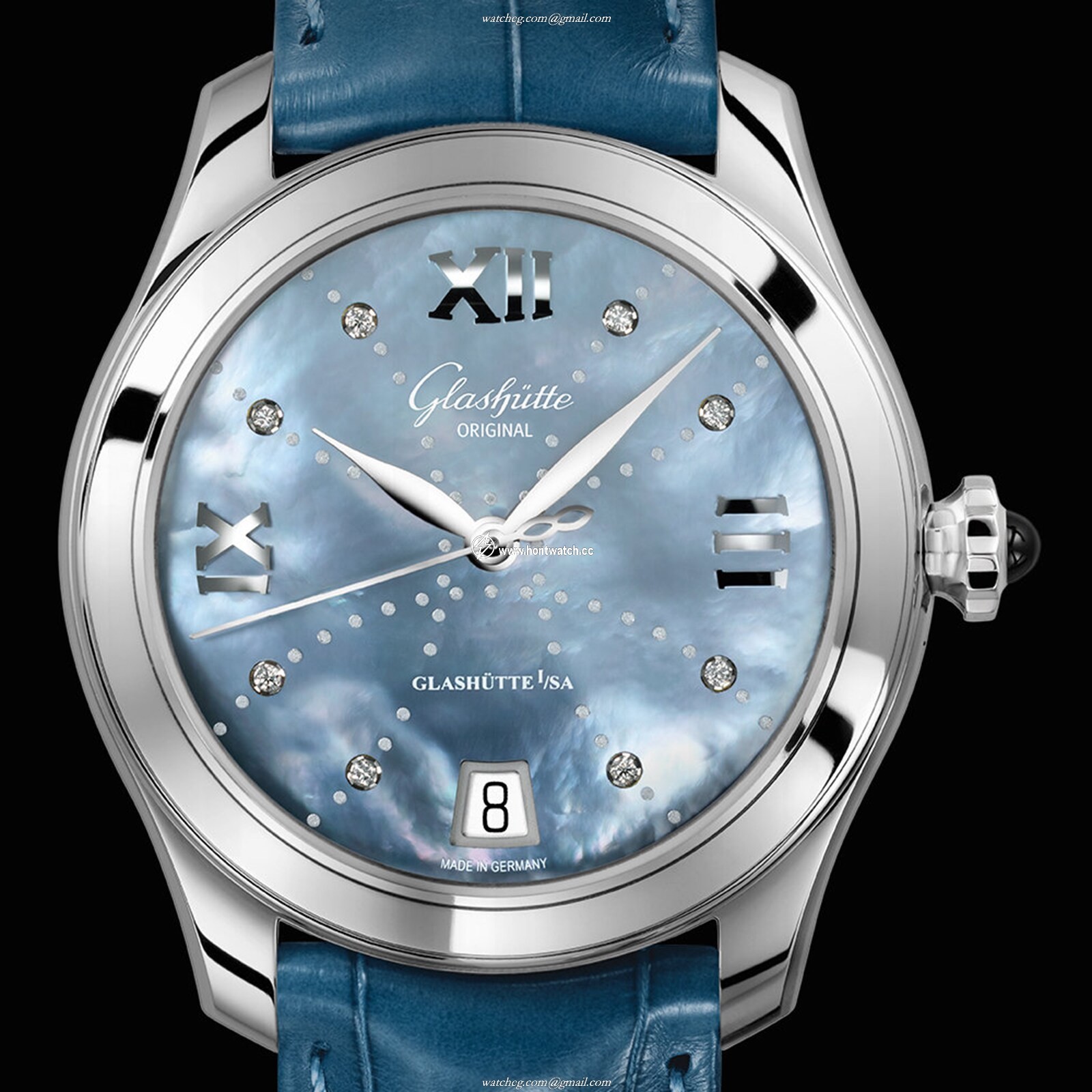 Glashutte Original Lady Serenade | 36mm Blue Mother-of-Pearl | Automatic Watch - Image 2