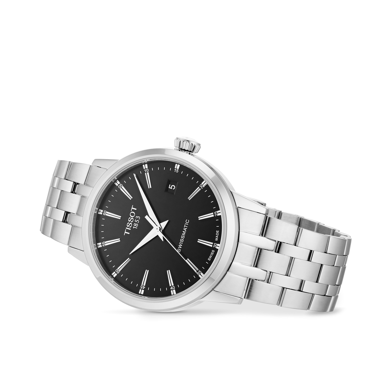Tissot T-Classic Automatic Watch - 42mm Black Dial Stainless Steel - Image 3