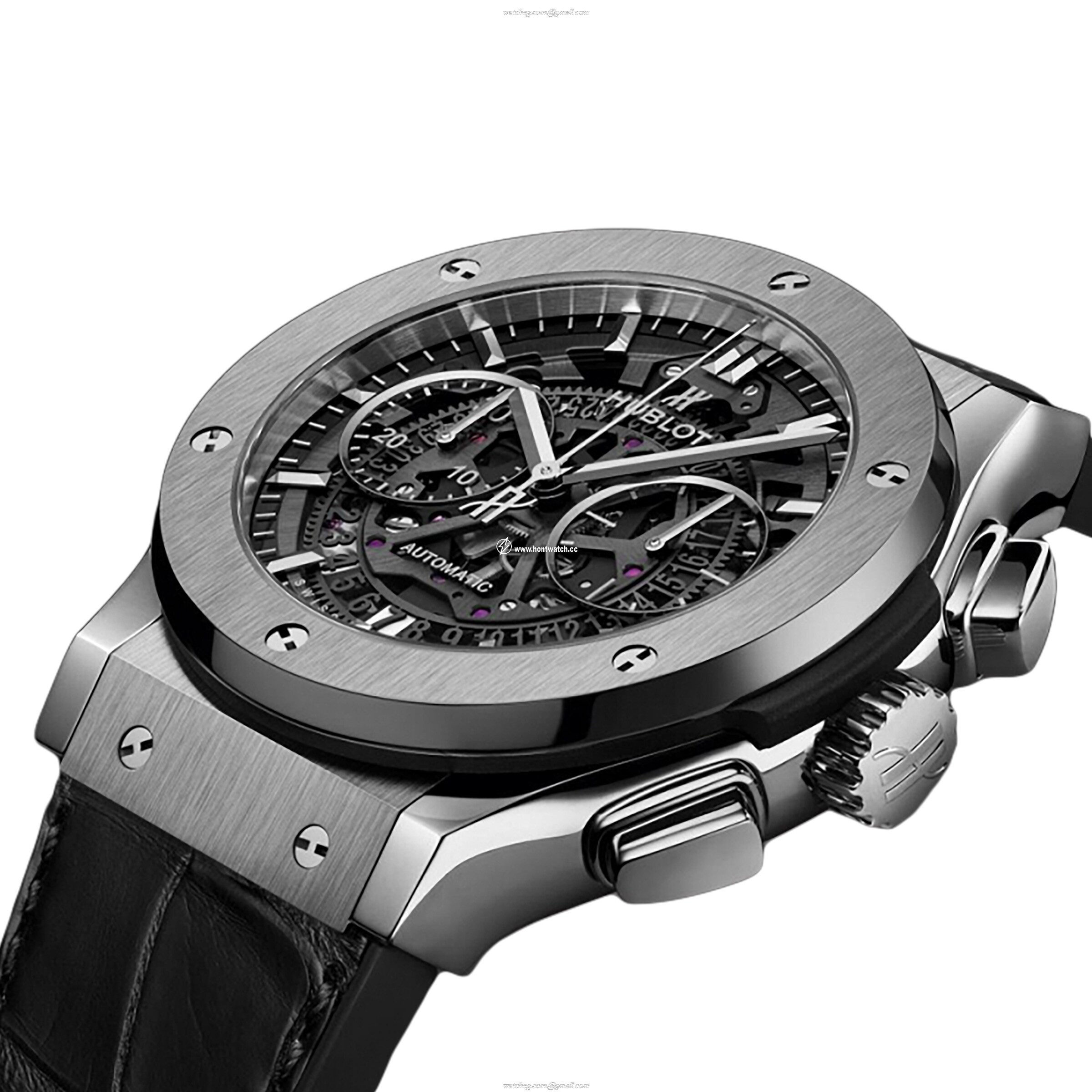Hublot Classic Fusion Titanium Automatic Watch - 45mm Black Dial Replica - Image 2
