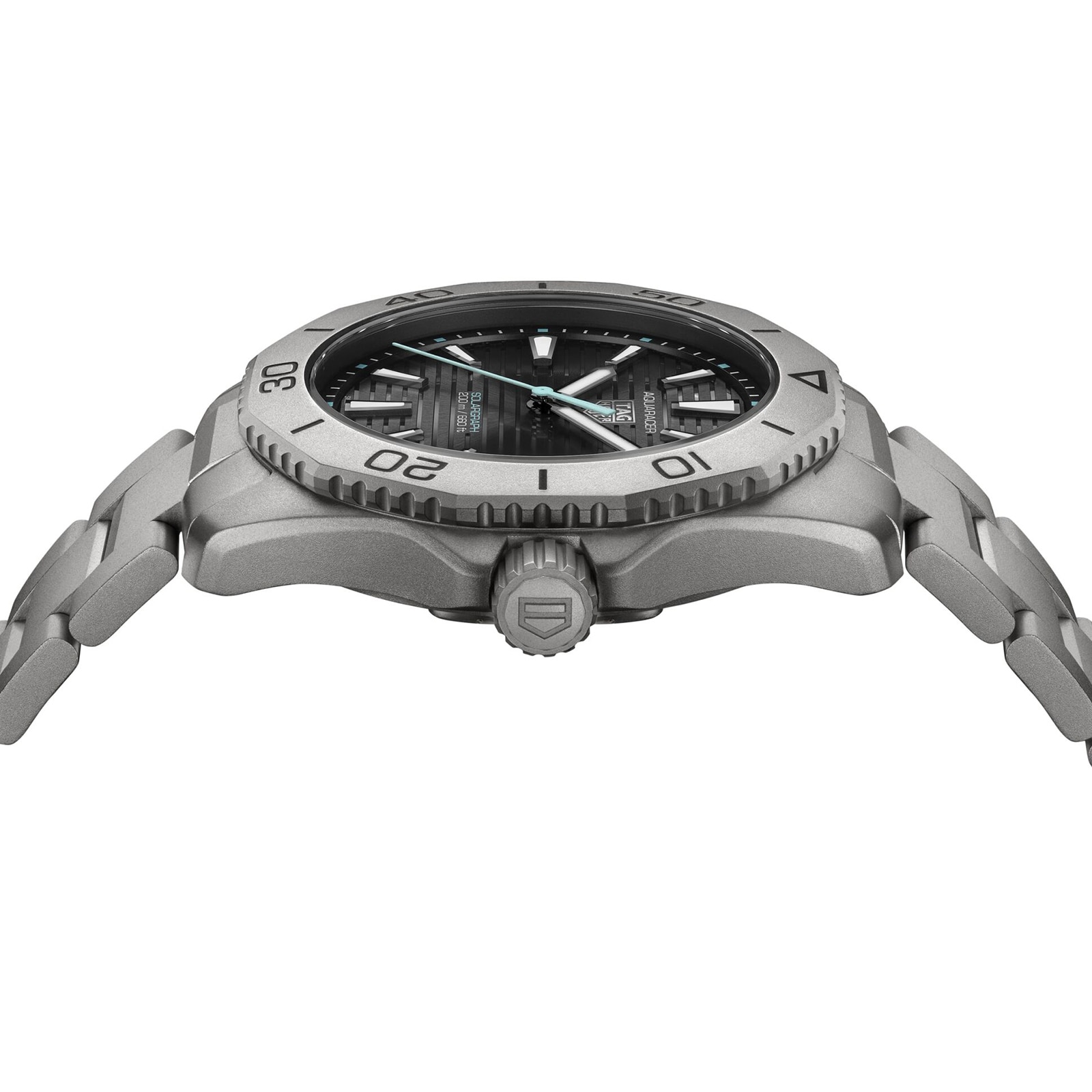 TAG Heuer Aquaracer Solar Powered Titanium Watch - 40mm Black Dial - Image 3