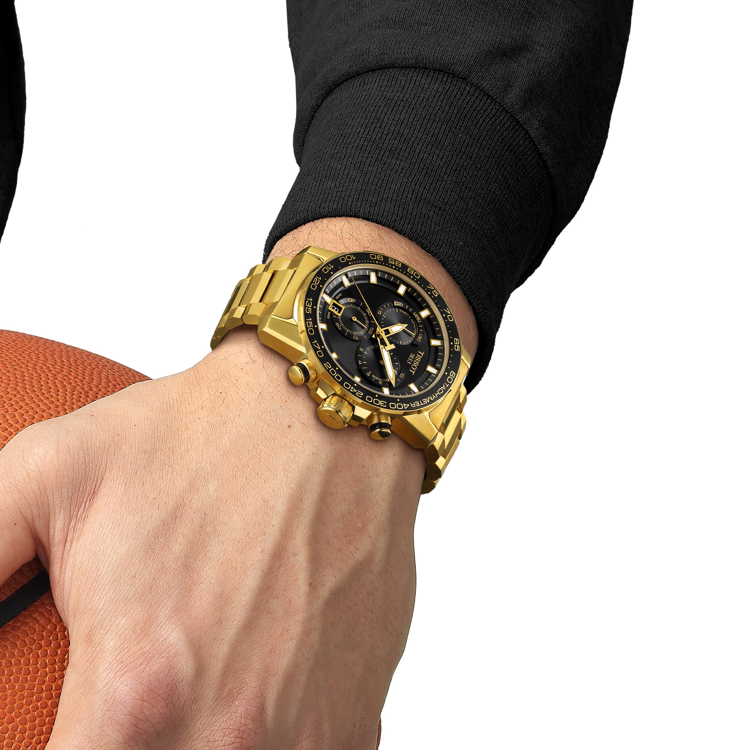 Tissot T-Sport Quartz Watch - 45mm Black Dial - Stainless Steel & PVD - Image 4