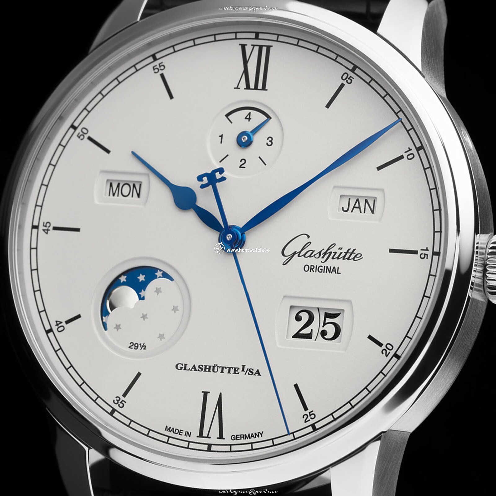 Glashuette Original Senator Automatic Watch - Silver Dial & Stainless Steel - Image 2