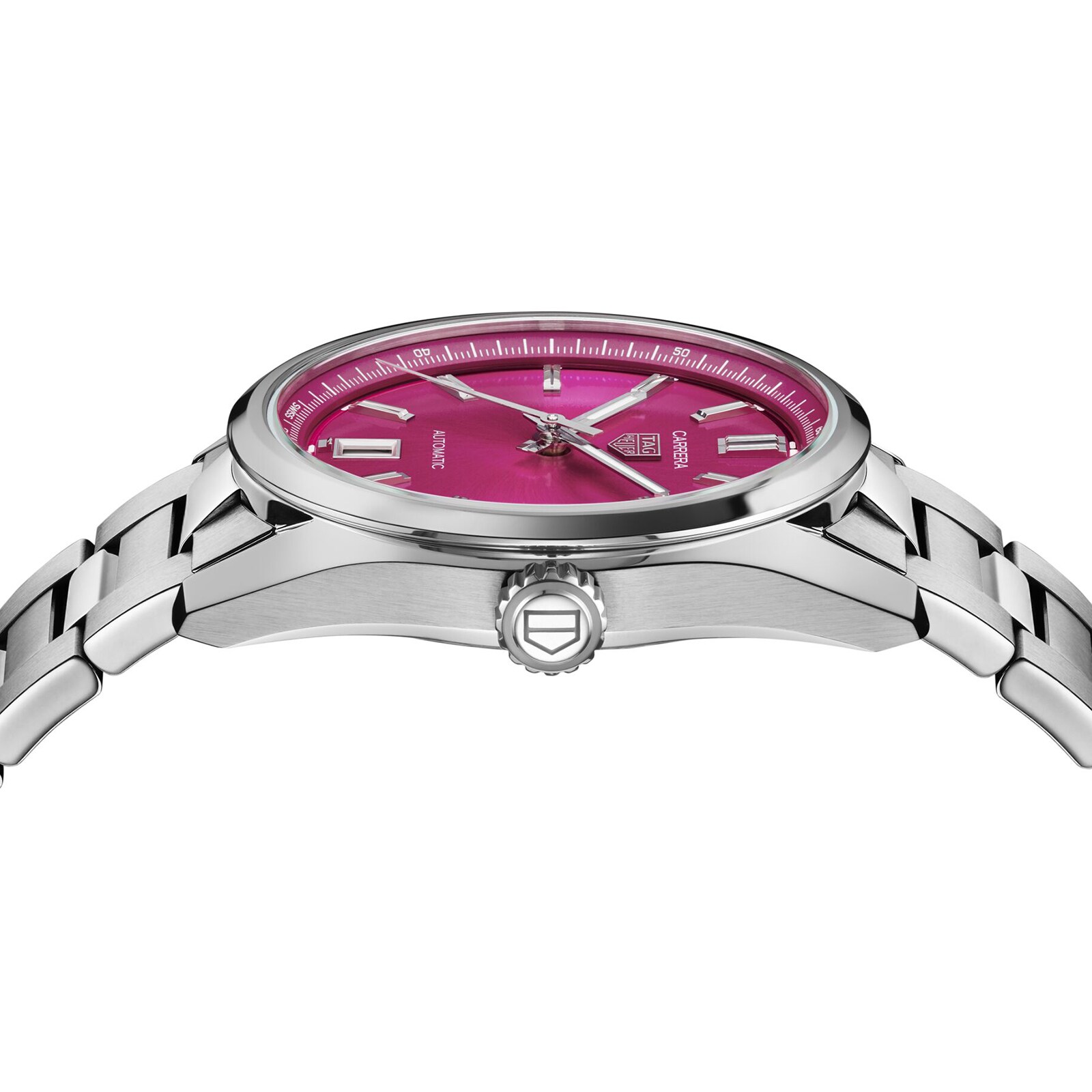 TAG Heuer Carrera Automatic Pink Dial - 36mm Stainless Steel Watch - Image 3