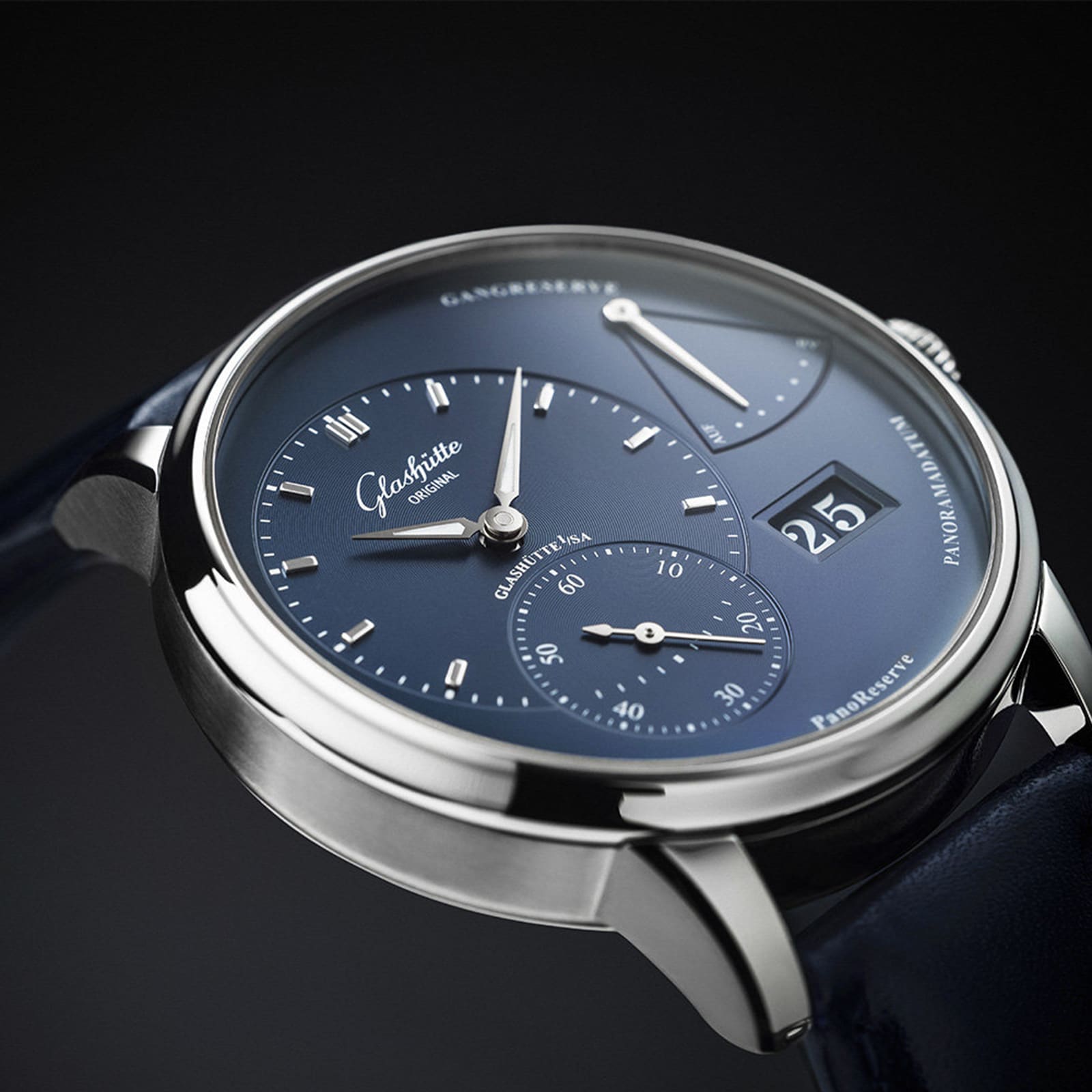 Glashuette Original Pano 1-65-01-26-12-35 | Blue Dial | Manual Winding - Image 3
