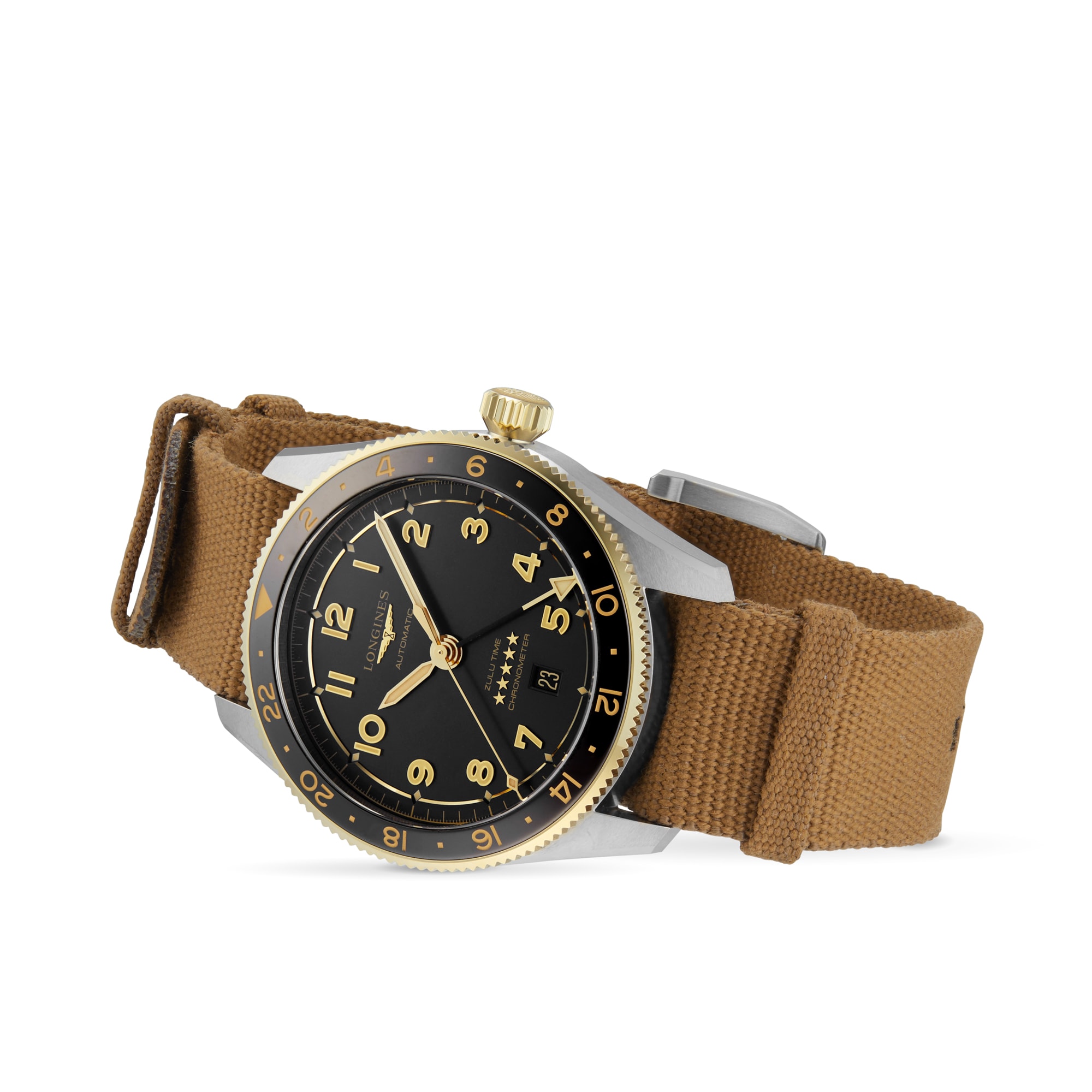 Longines Spirit L38125539 | 42mm Automatic Grey Dial | Yellow Gold Plated - Image 4