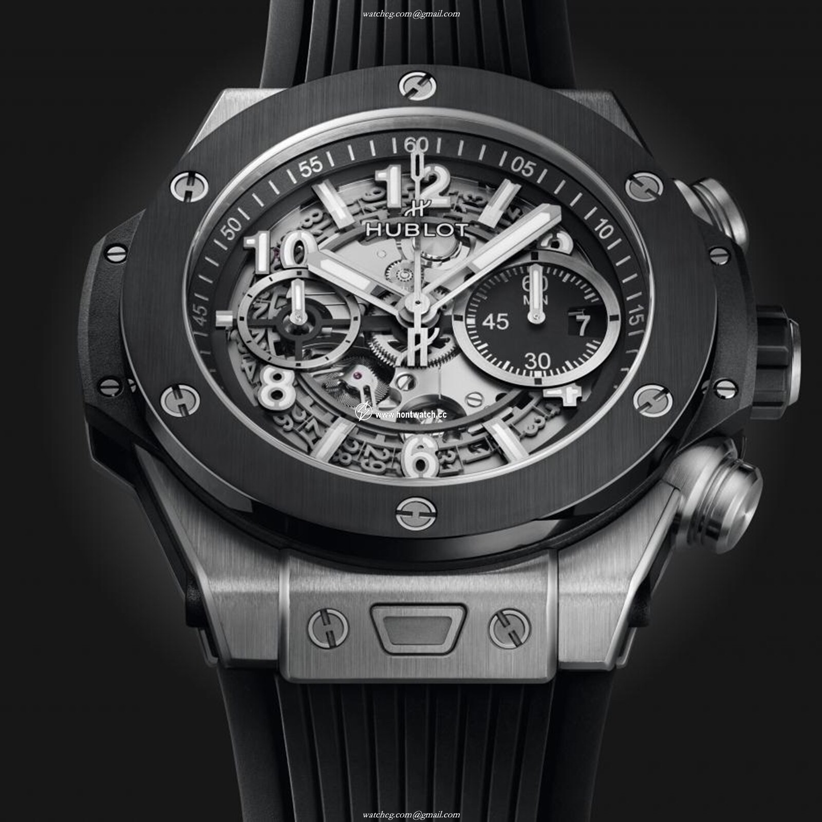 Hublot Big Bang 421.NM.1170.RX - 44mm Titanium Automatic Watch - Black Dial - Image 2