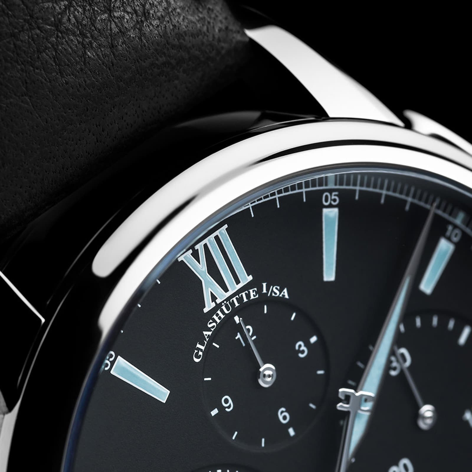 Glashuette Original Senator Automatic - 42mm Stainless Steel Black Dial Watch - Image 3