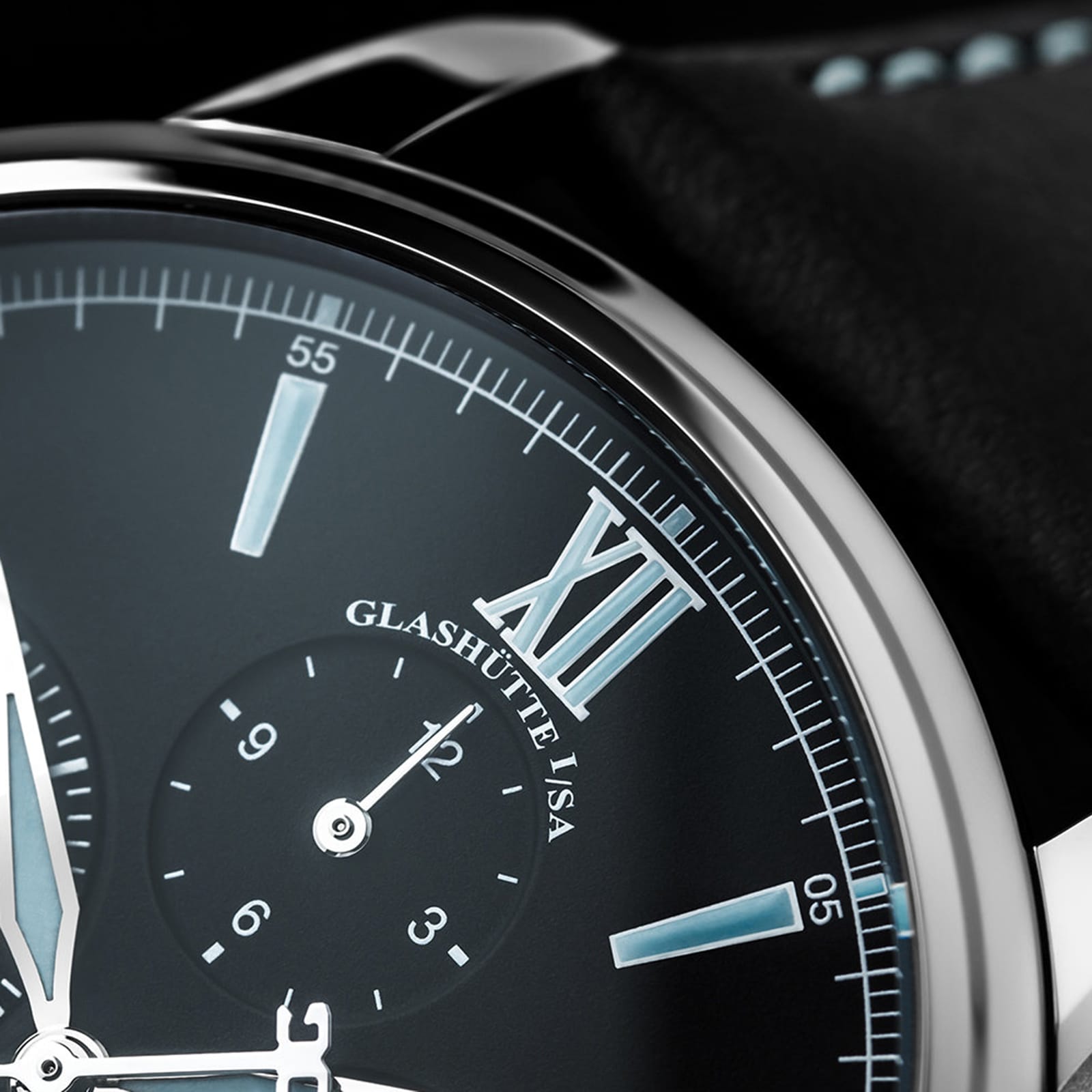 Glashuette Original Senator Automatic - 42mm Stainless Steel Black Dial Watch - Image 4