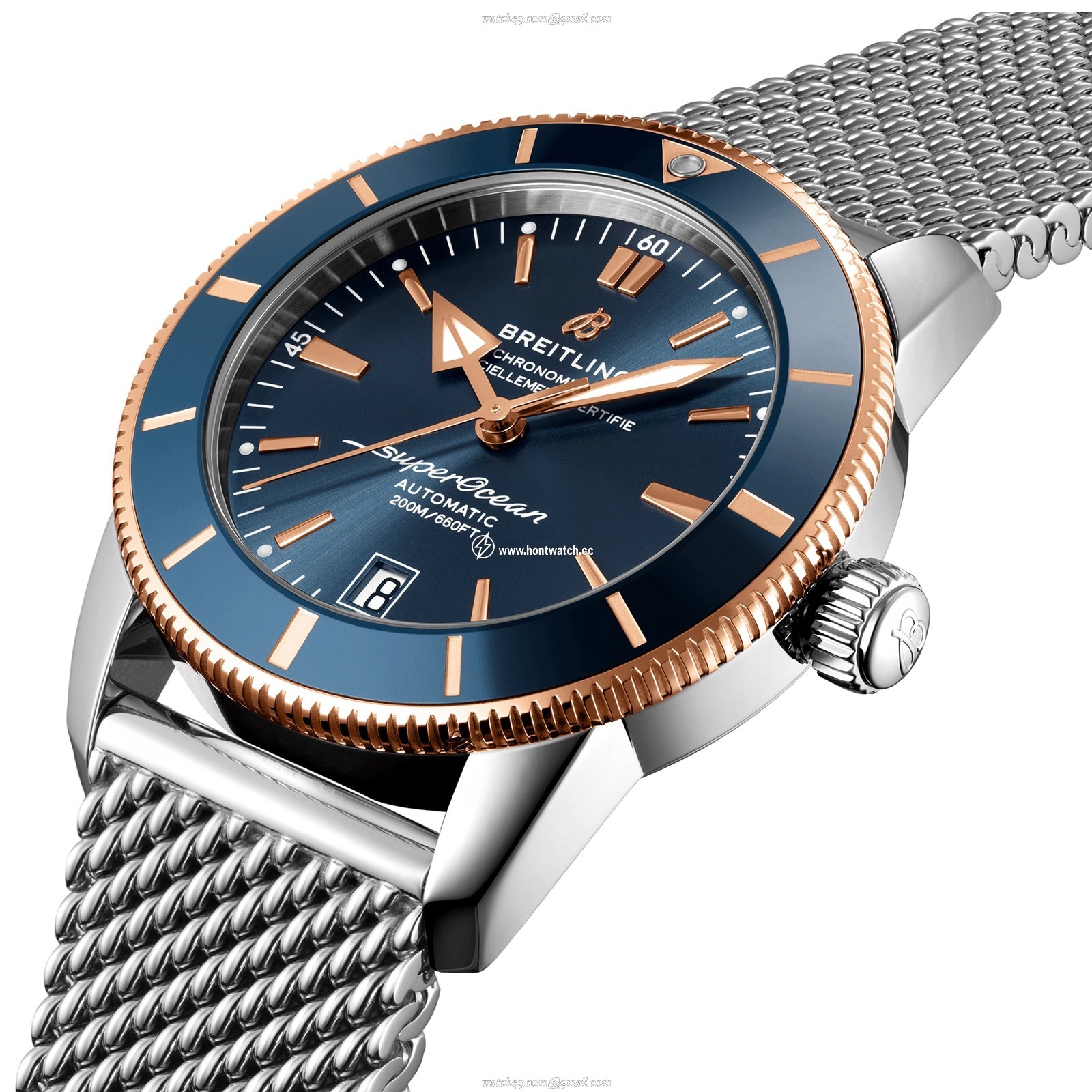 Breitling Superocean Heritage 42mm Automatic Blue Dial - Stainless Steel & Rose Gold - Image 2