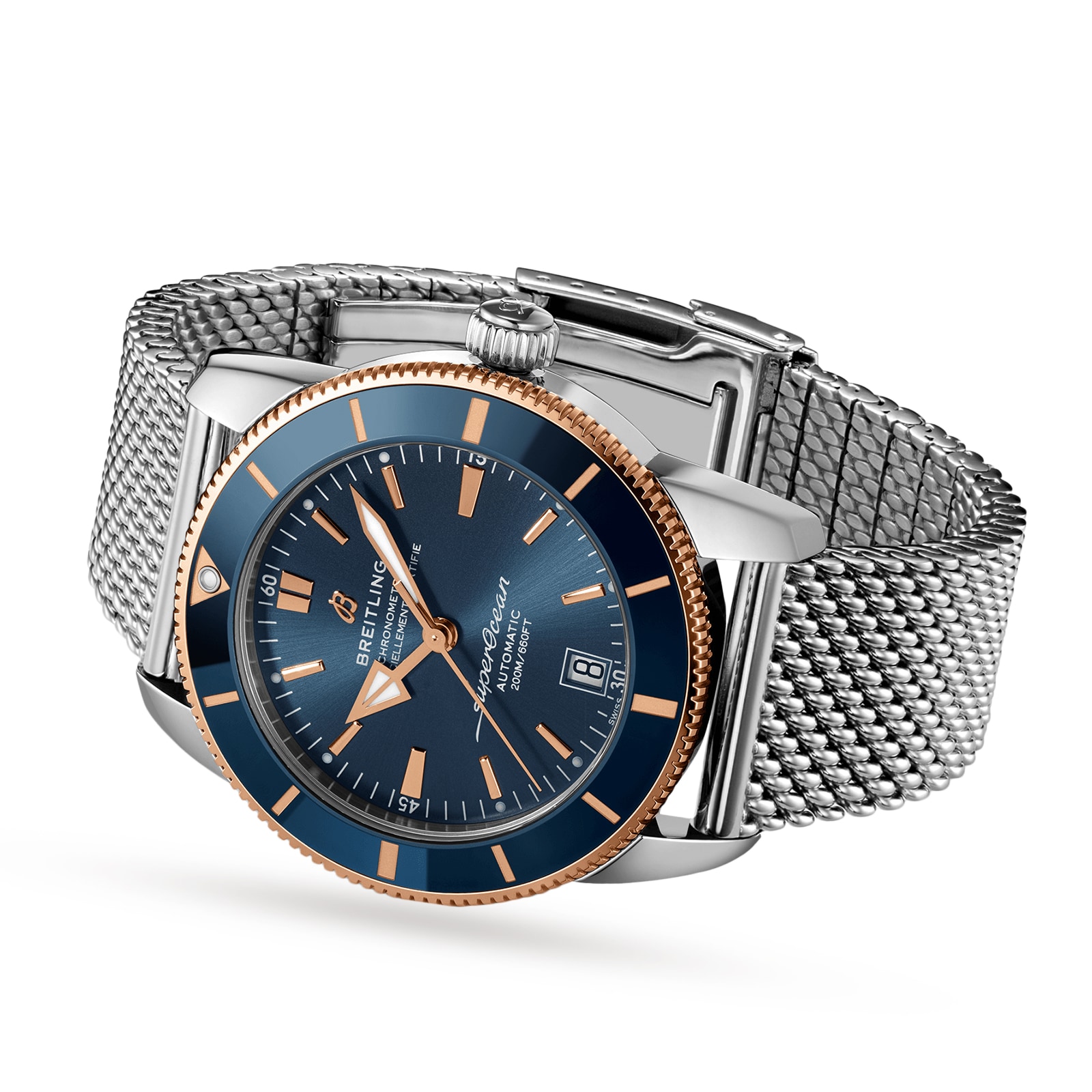 Breitling Superocean Heritage 42mm Automatic Blue Dial - Stainless Steel & Rose Gold - Image 3