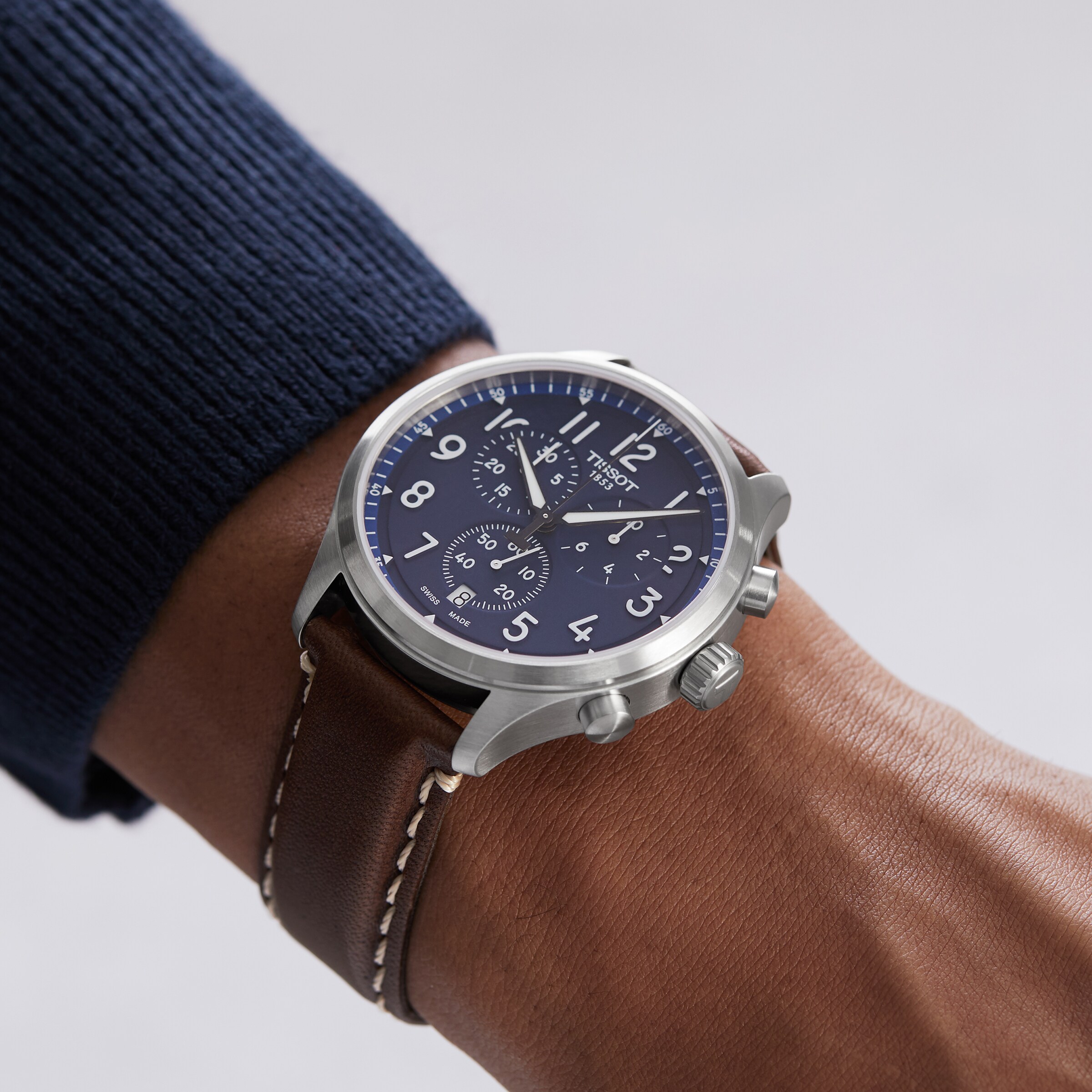 Tissot T-Sport Chrono XL | 45mm Blue Dial | Stainless Steel Quartz Watch - Image 4