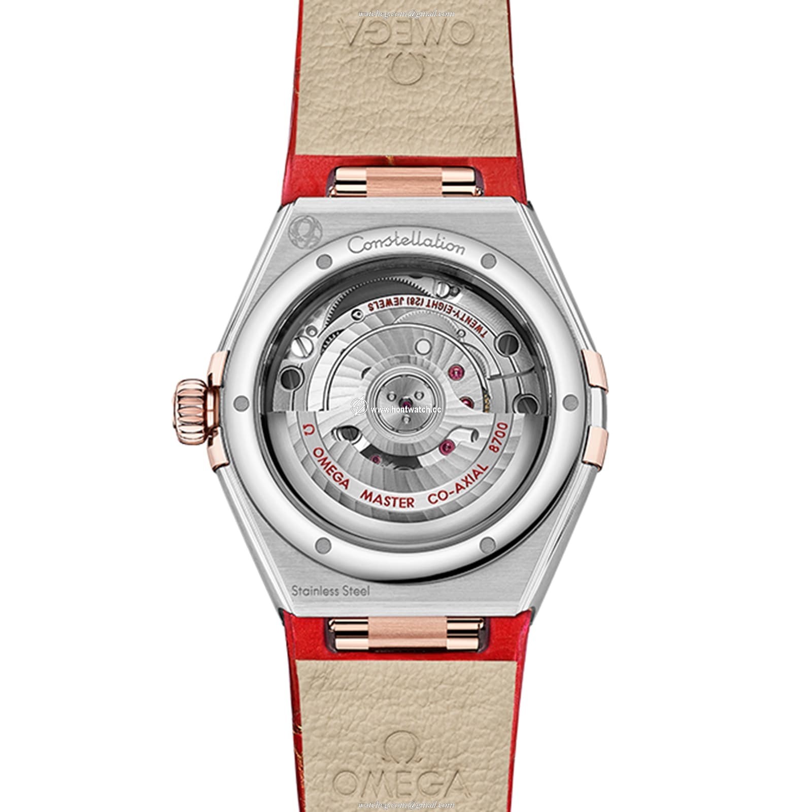 Omega Constellation 29mm Automatic - Red Dial - Stainless Steel & Rose Gold - Image 2