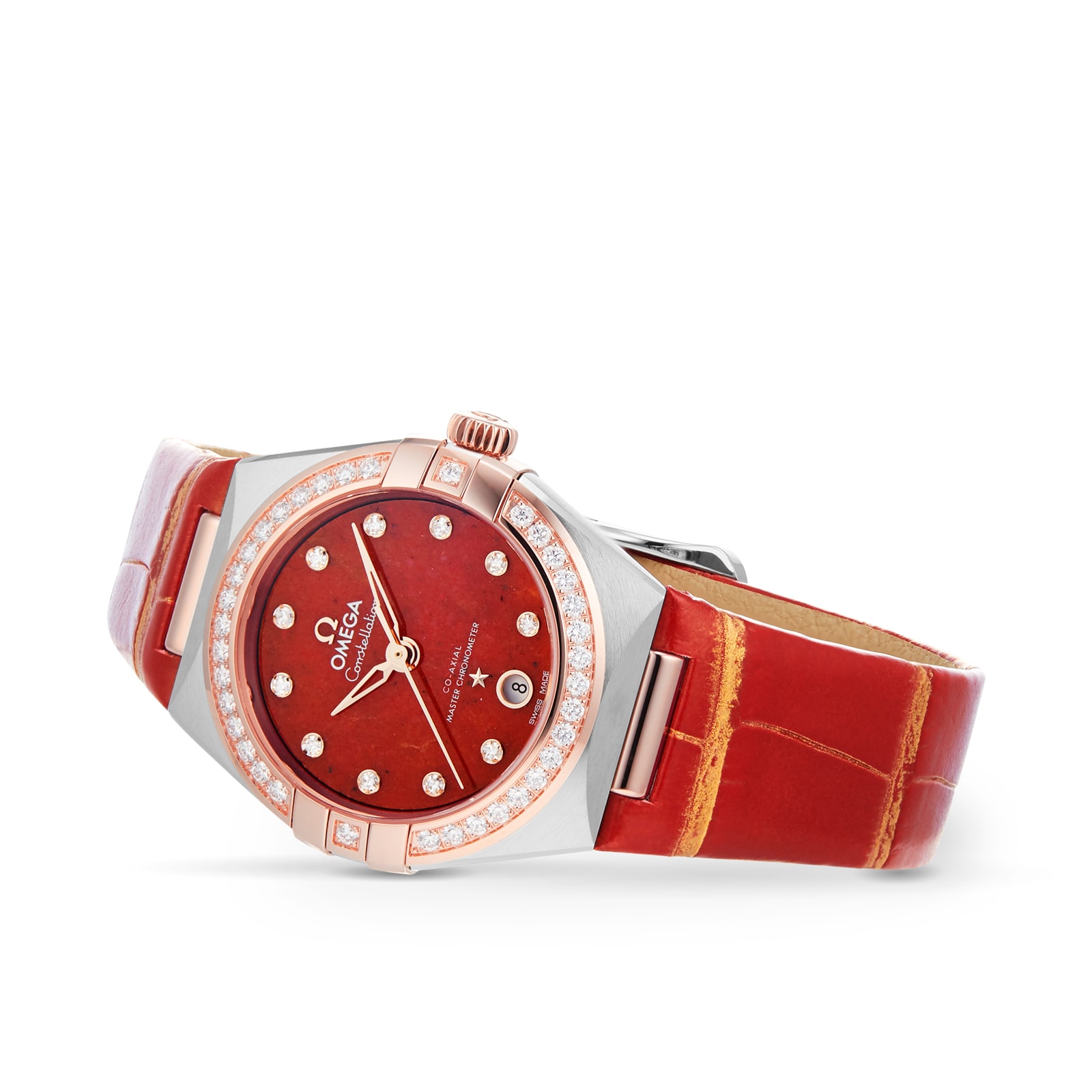 Omega Constellation 29mm Automatic - Red Dial - Stainless Steel & Rose Gold - Image 3