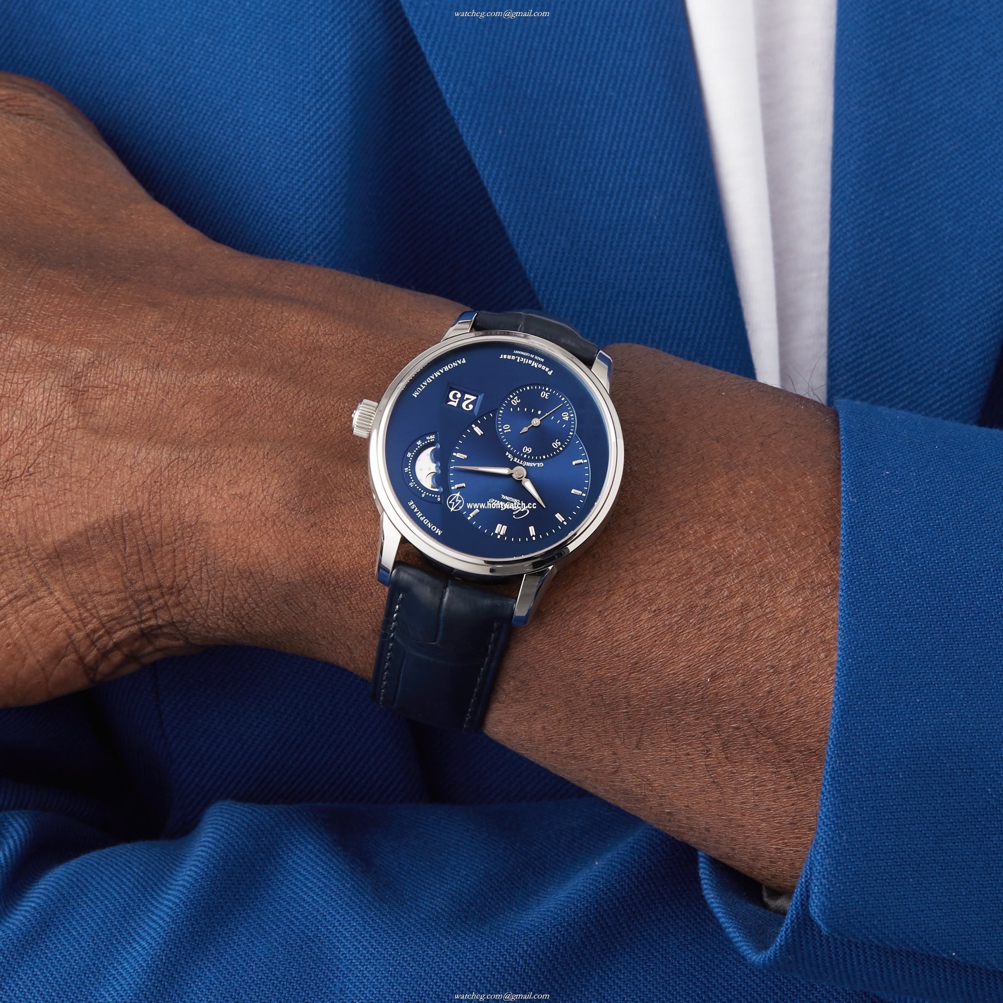 Glashuette Original Pano 1-90-02-46-32-35 | 40mm Blue Dial | Automatic - Image 2