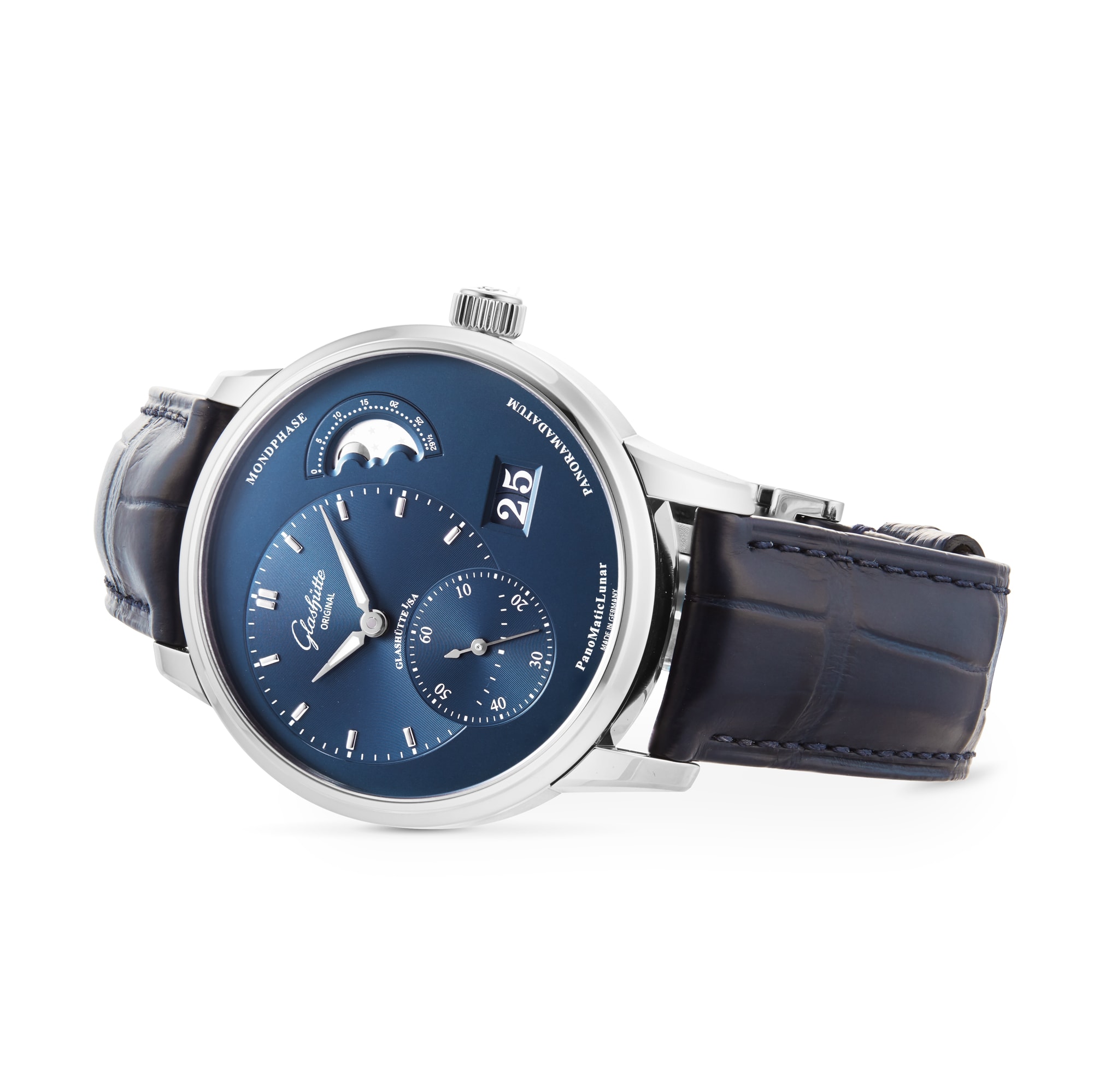 Glashuette Original Pano 1-90-02-46-32-35 | 40mm Blue Dial | Automatic - Image 3