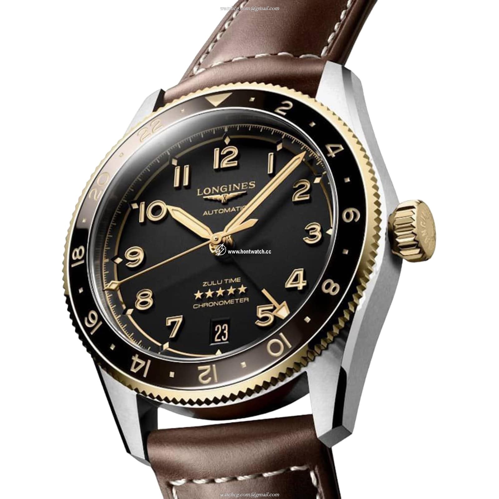 Longines Spirit L38025532 | 39mm Automatic Grey Dial | Yellow Gold Plated - Image 2