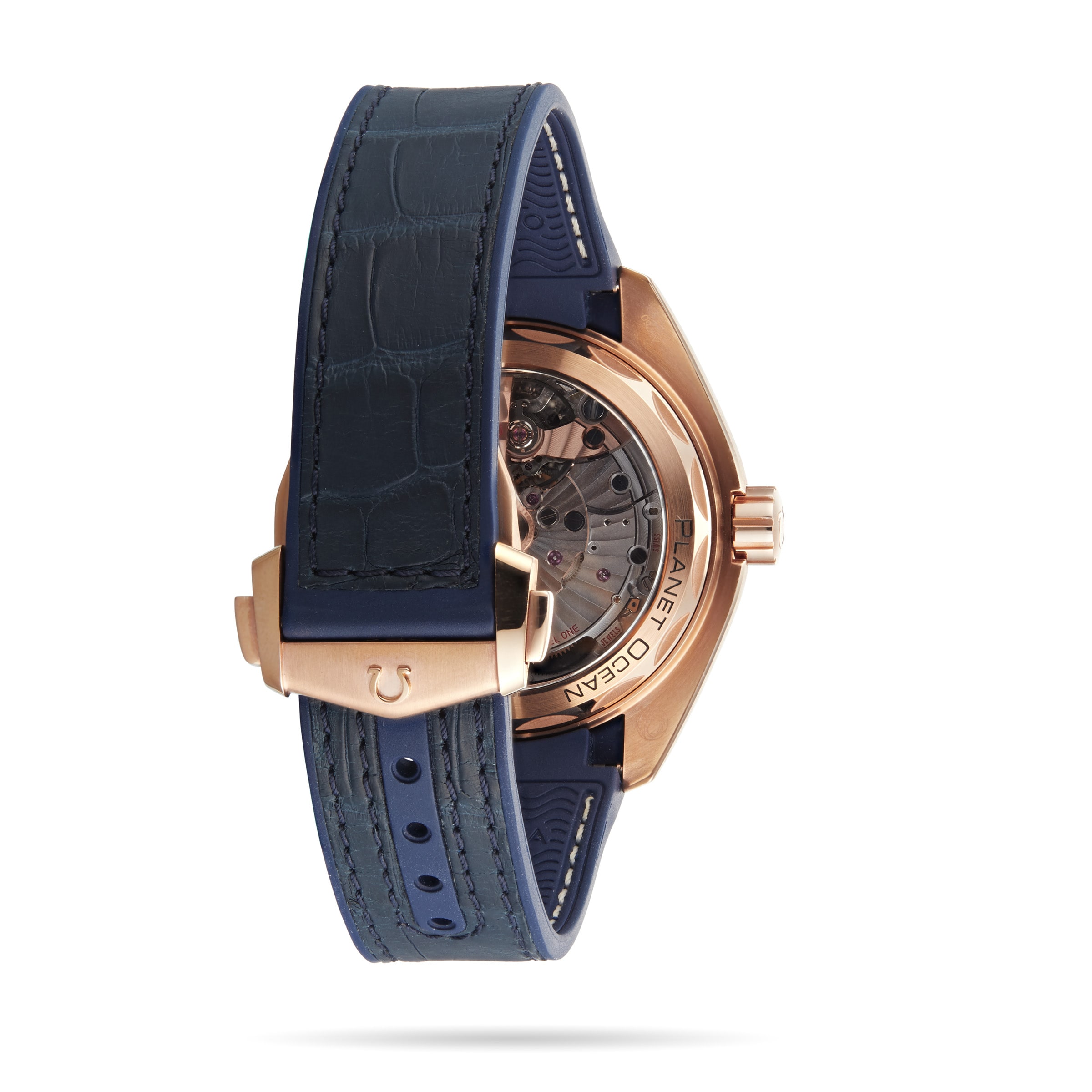 Omega Planet Ocean 43.5mm 18ct Rose Gold Automatic Blue Replica Watch - Image 3