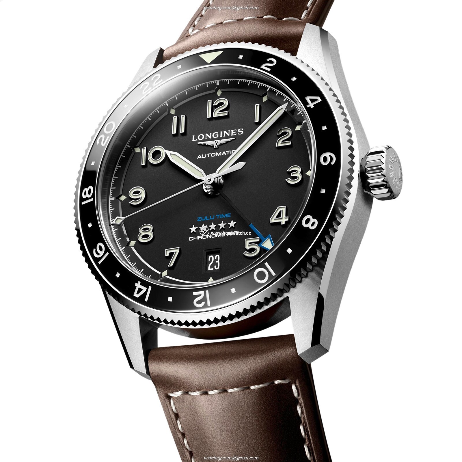 Longines Spirit L38024532 | 39mm Automatic Watch - Black Dial & Ceramic Bezel - Image 2