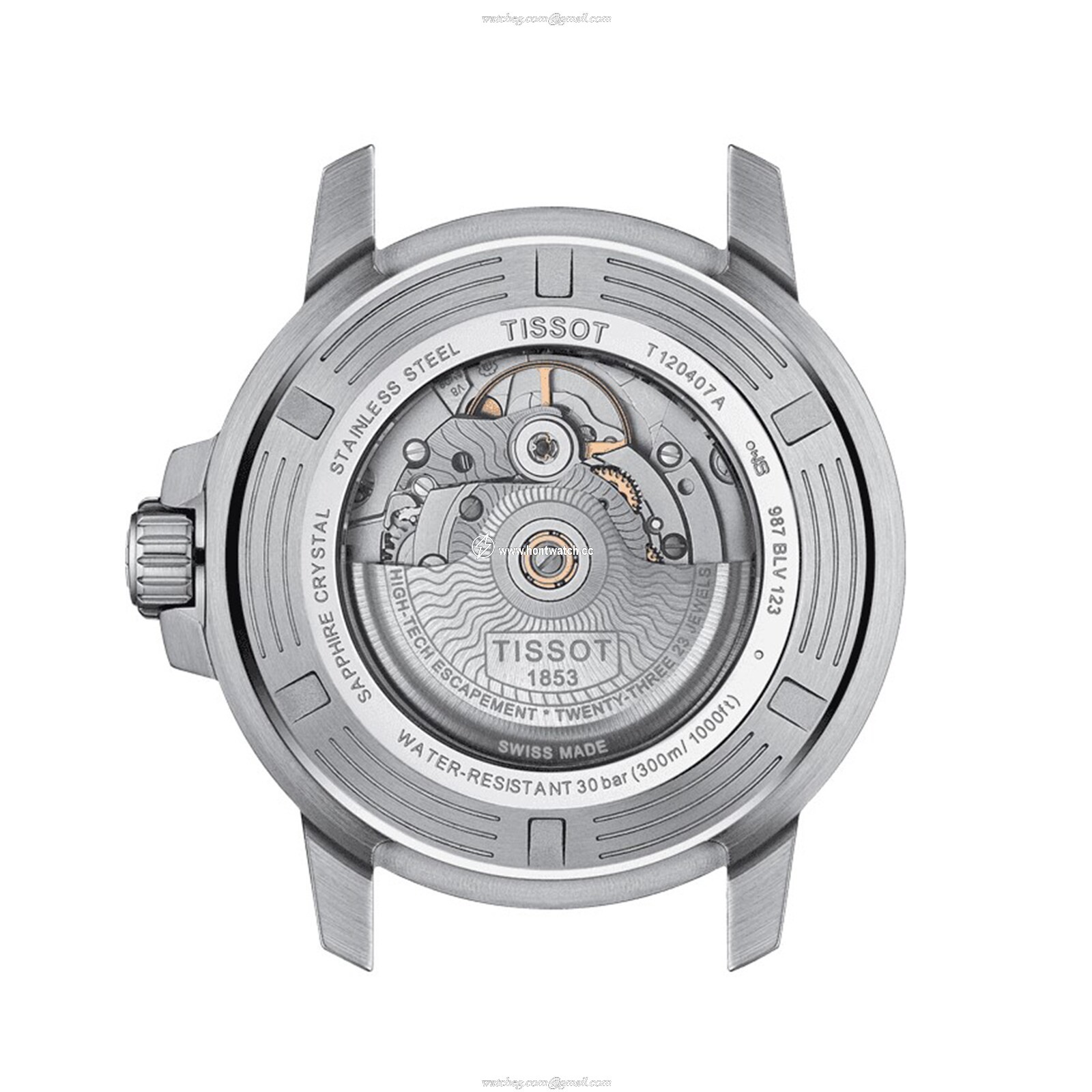 Tissot T-Sport Seastar Automatic Grey Dial - 43mm Stainless Steel Watch - Image 2