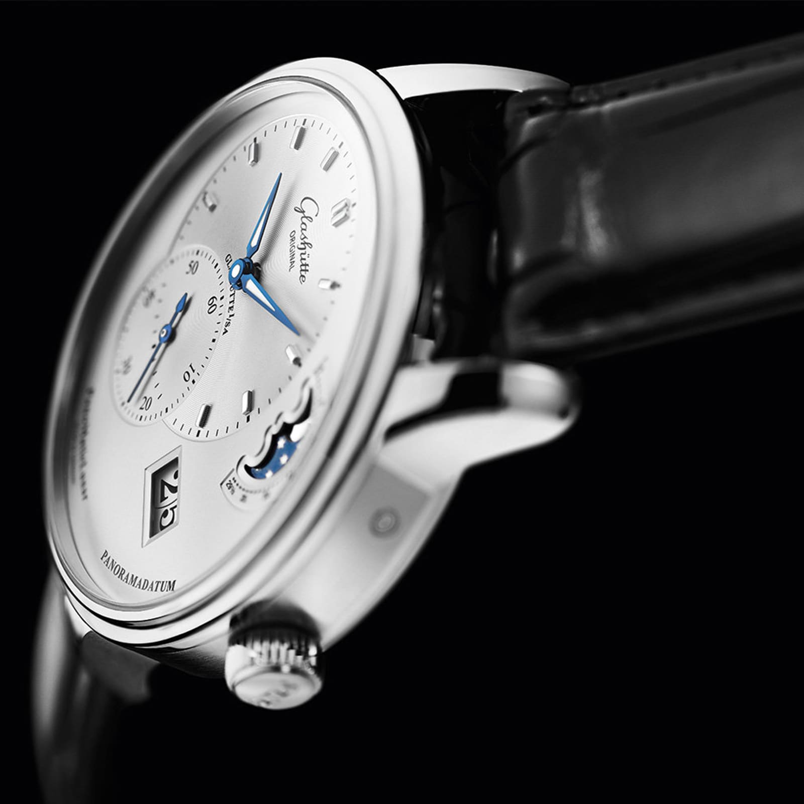 Glashuette Original PanoMaticLunar Replica - 40mm Stainless Steel Automatic Silver Dial - Image 3