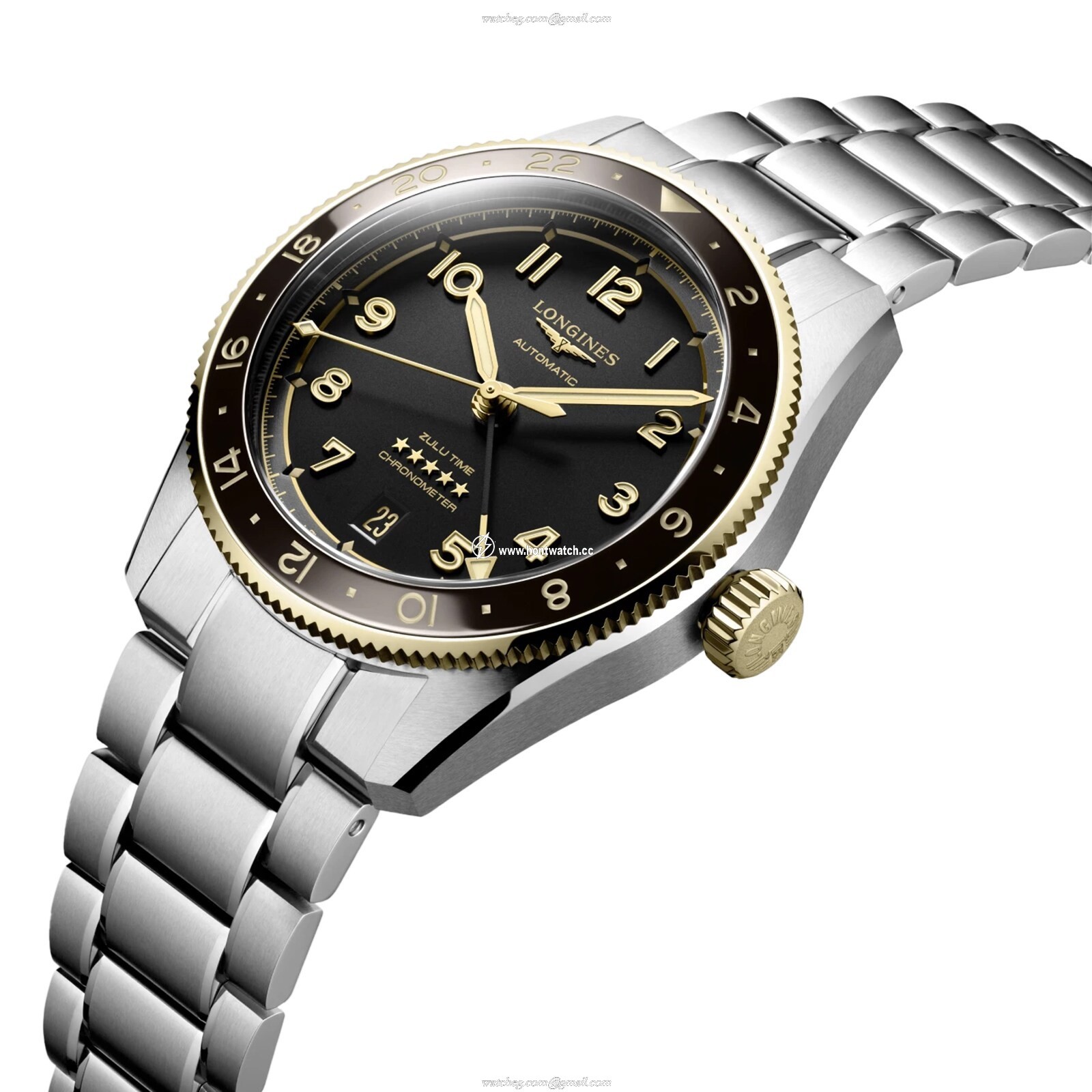 Longines Spirit L38025536 | 39mm Automatic Grey Dial | Yellow Gold Plated - Image 2
