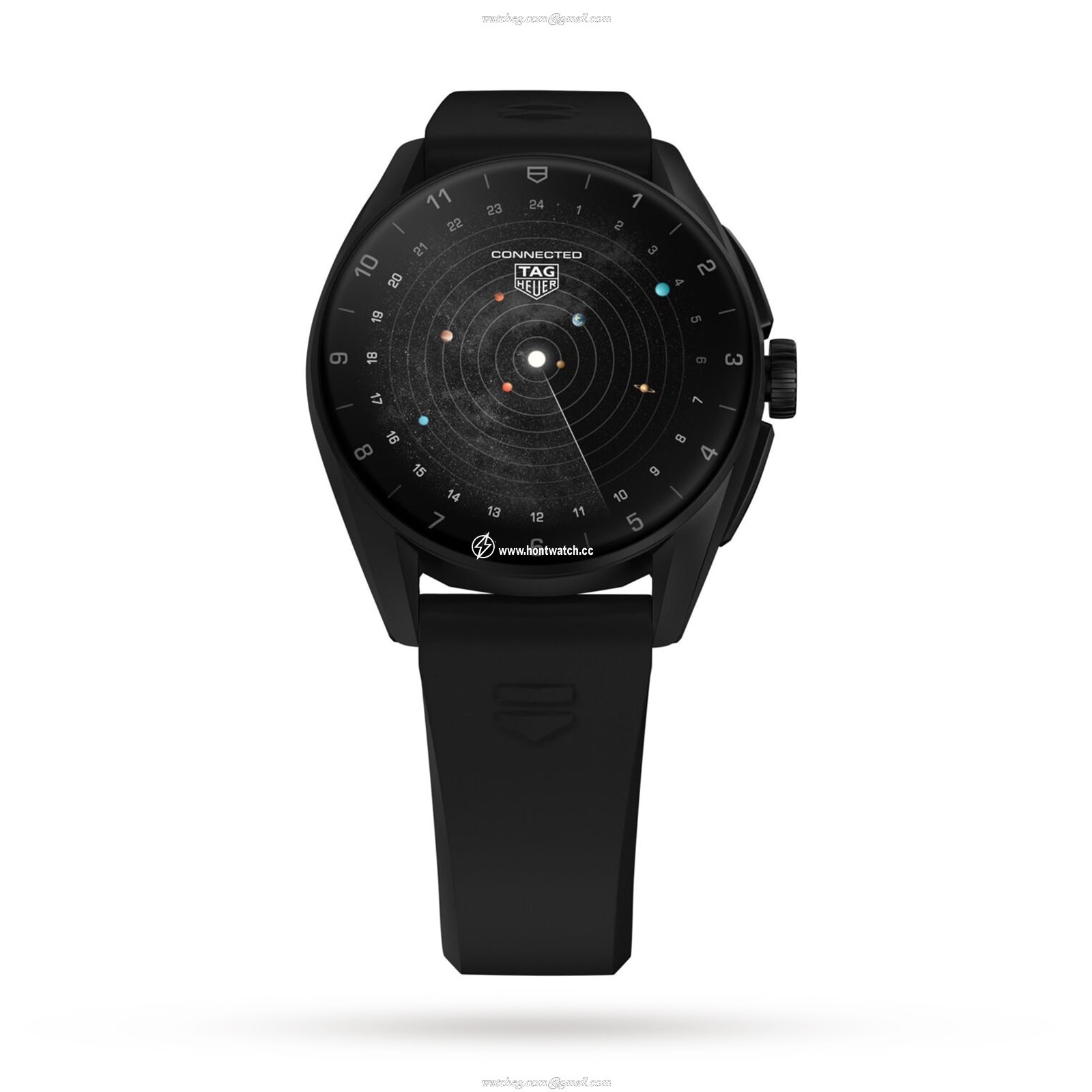 TAG Heuer Connected Smartwatch - 42mm Titanium DLC - Black Dial & Rubber Strap - Image 2