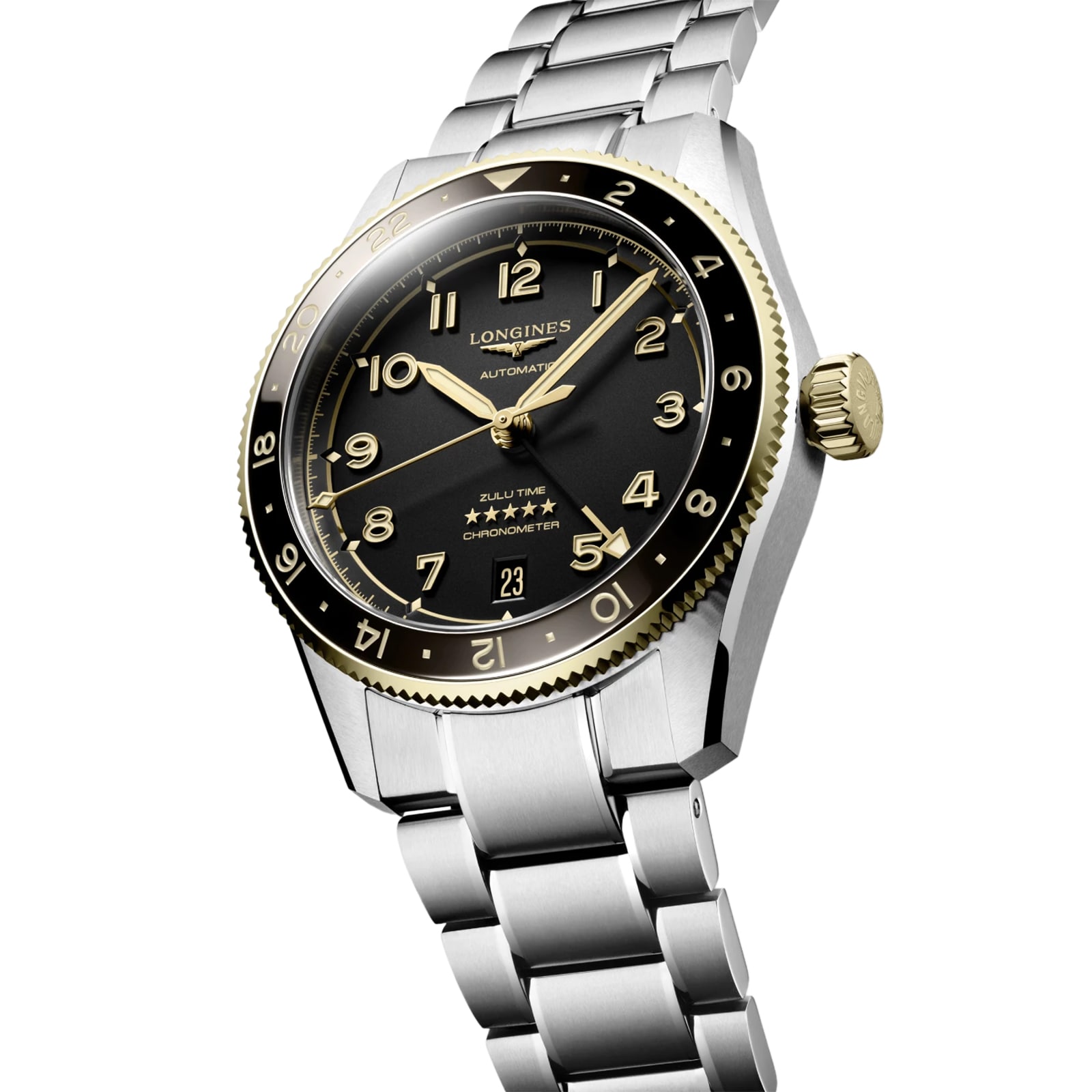Longines Spirit L38025536 | 39mm Automatic Grey Dial | Yellow Gold Plated - Image 3