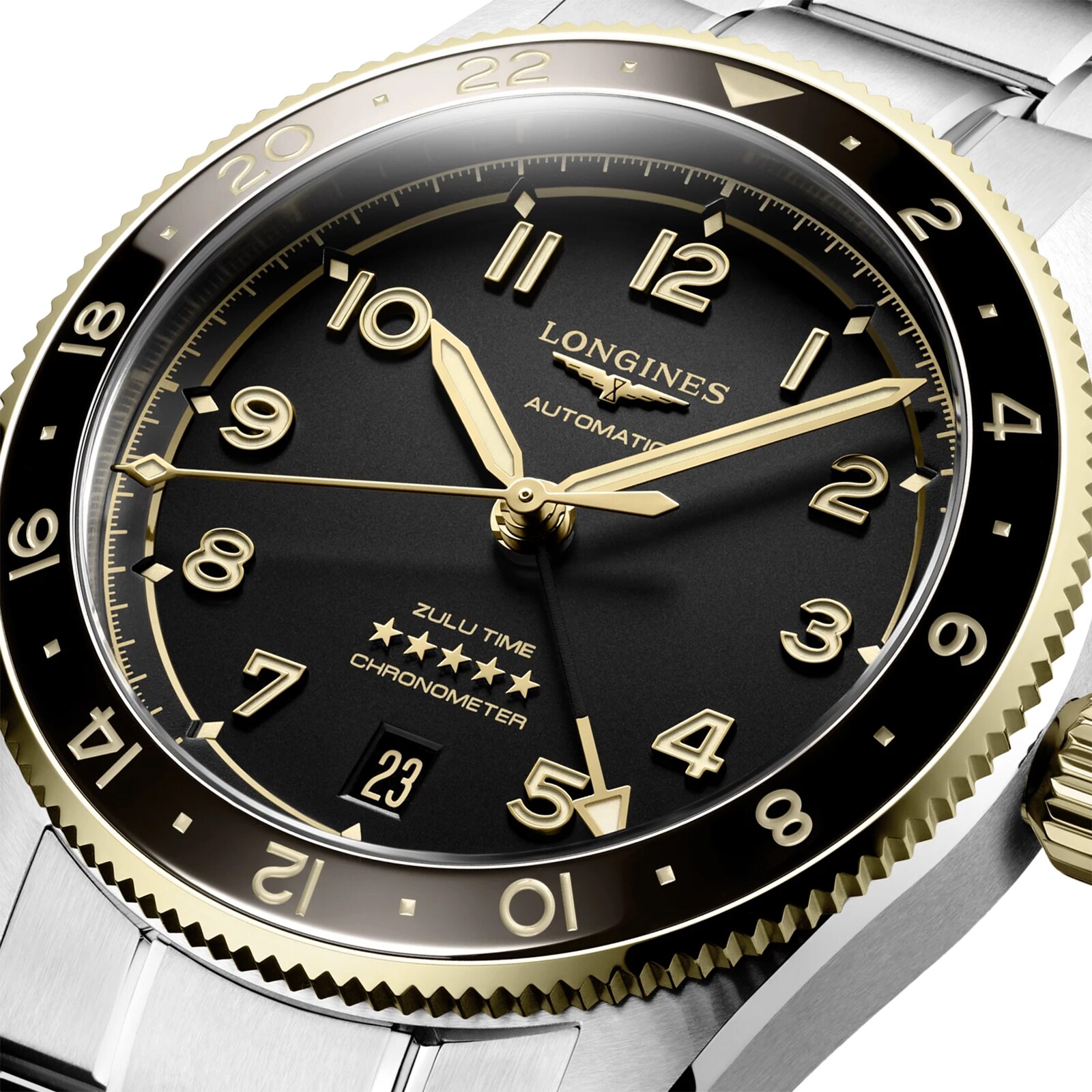 Longines Spirit L38025536 | 39mm Automatic Grey Dial | Yellow Gold Plated - Image 4