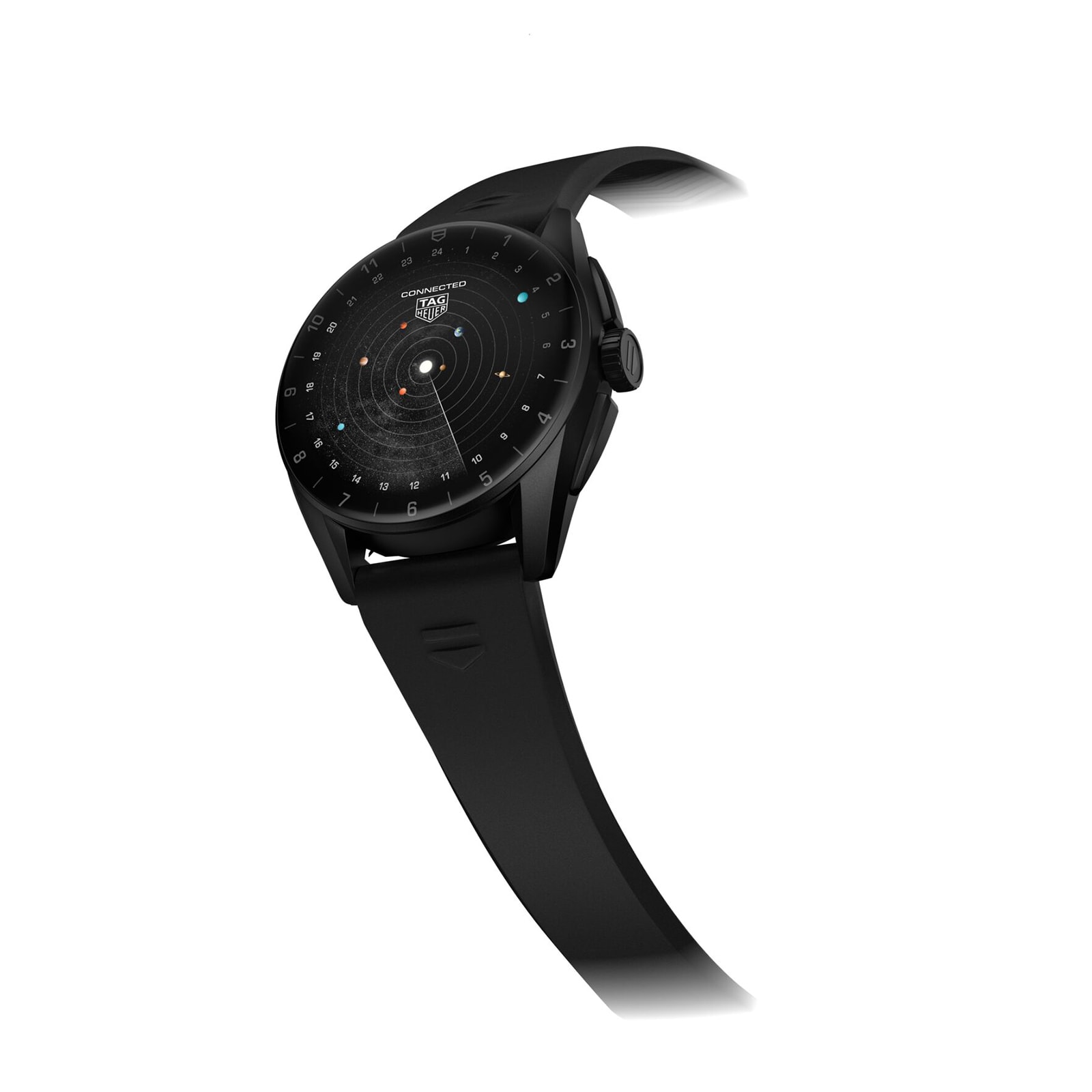 TAG Heuer Connected Smartwatch - 42mm Titanium DLC - Black Dial & Rubber Strap - Image 3