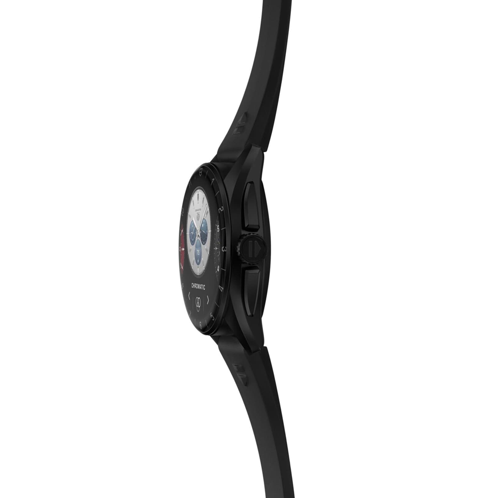 TAG Heuer Connected Smartwatch - 42mm Titanium DLC - Black Dial & Rubber Strap - Image 4