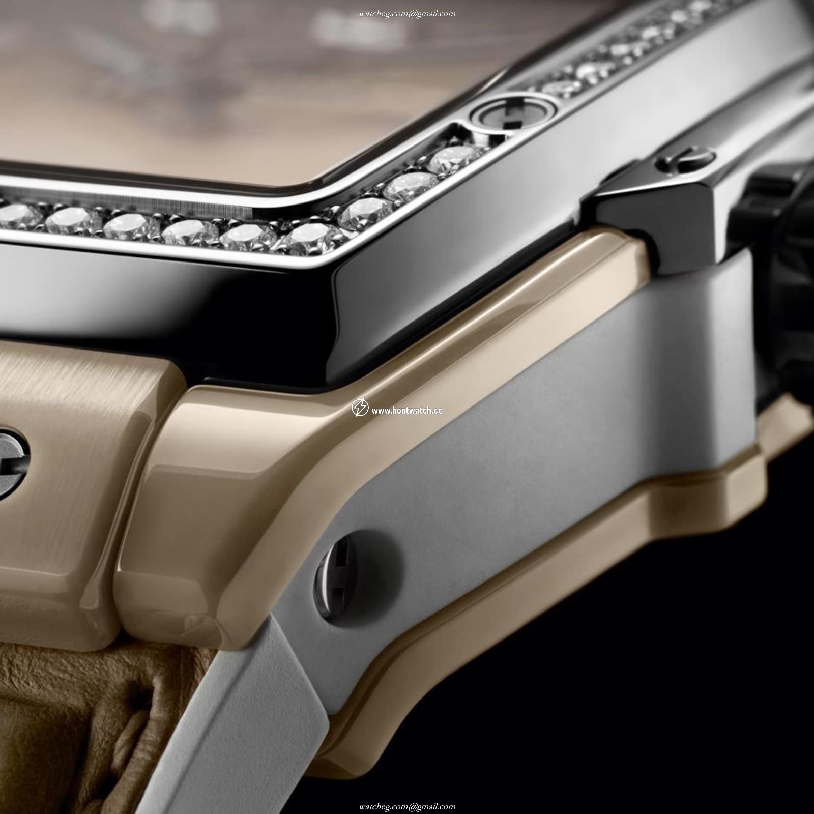 Hublot Spirit Of Big Bang 39mm Ceramic Automatic - Beige Dial & Diamonds - Image 2