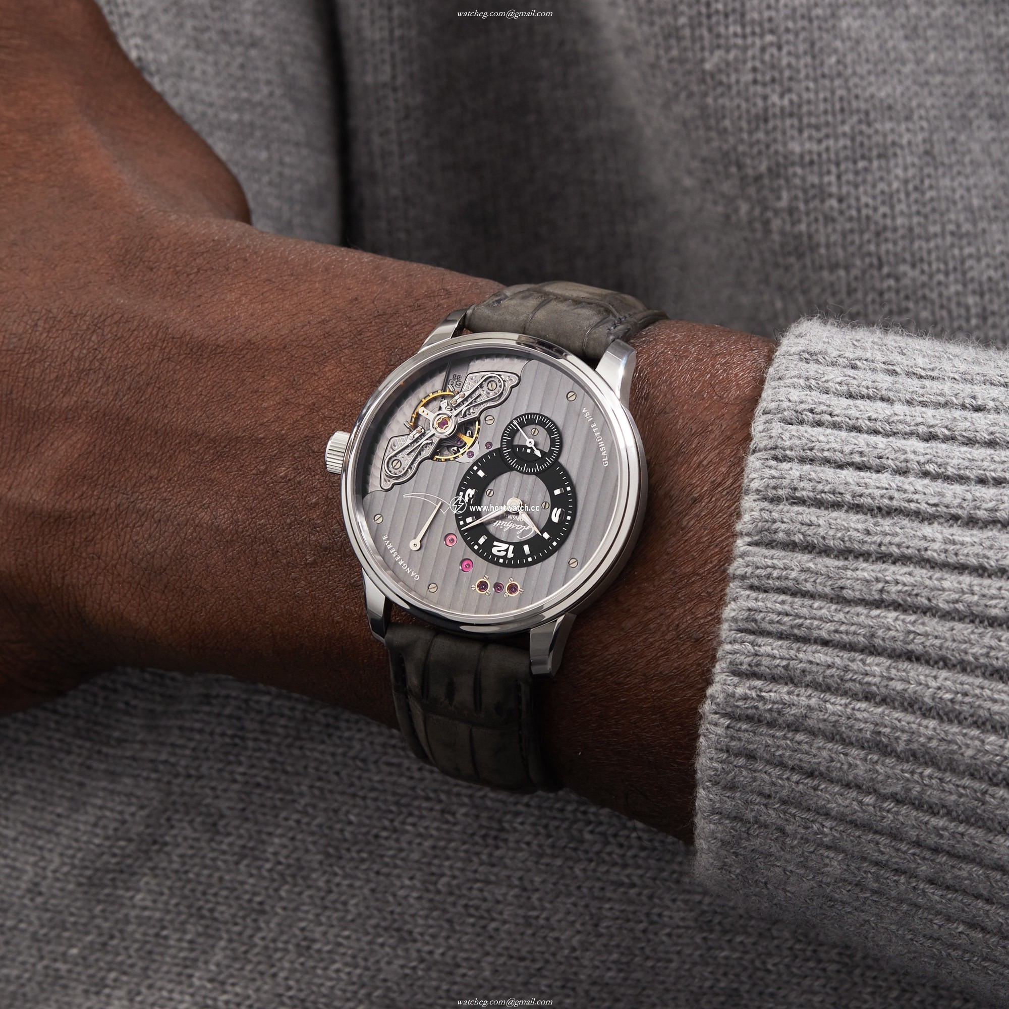 Glashuette Original Pano 42mm Grey Dial | Manual Winding | Stainless Steel - Image 2