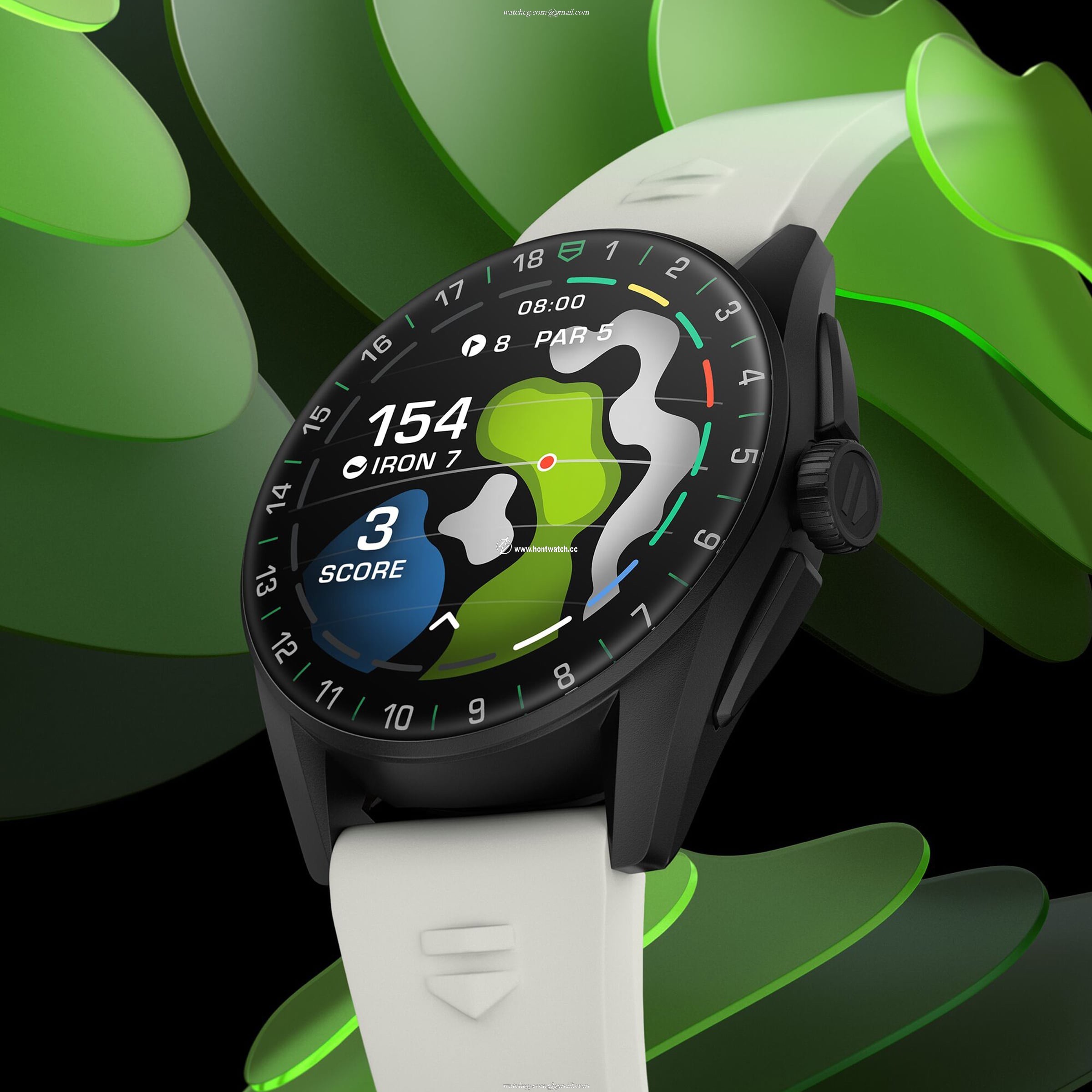 TAG Heuer Connected Golf Edition Smartwatch - 42mm Titanium DLC Black - Image 2