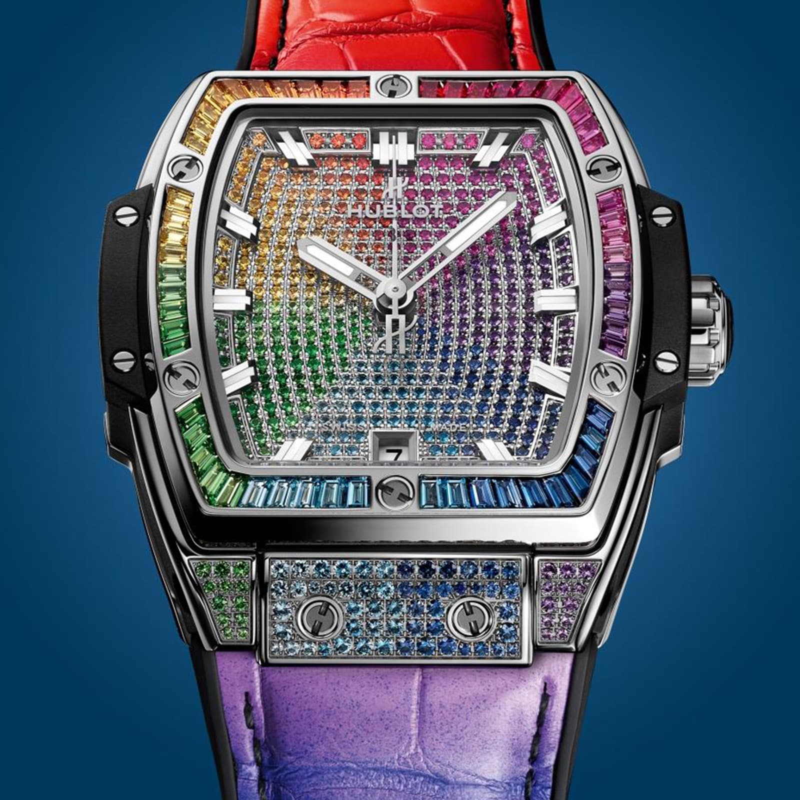 Hublot Spirit Of Big Bang Titanium Automatic | 39mm Multicoloured Gemstones - Image 4