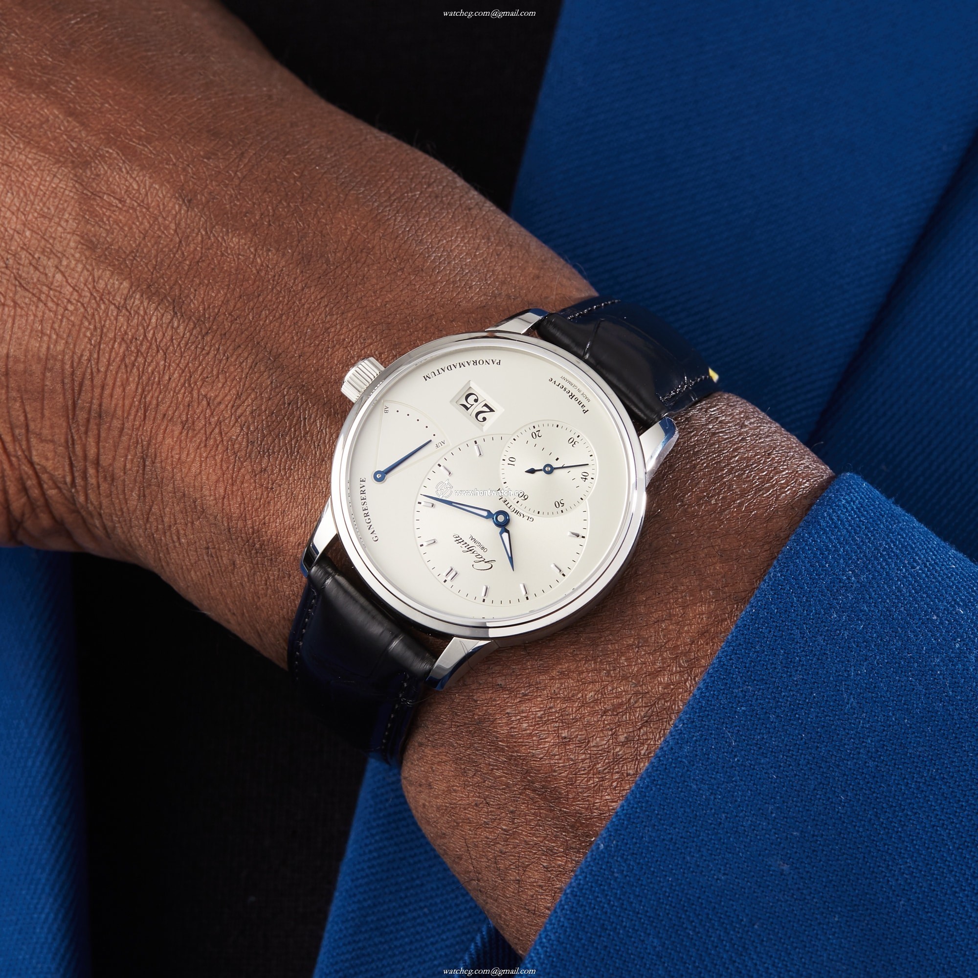 Glashuette Original PanoReserve - 40mm Stainless Steel Silver Dial - Manual Winding - Image 2