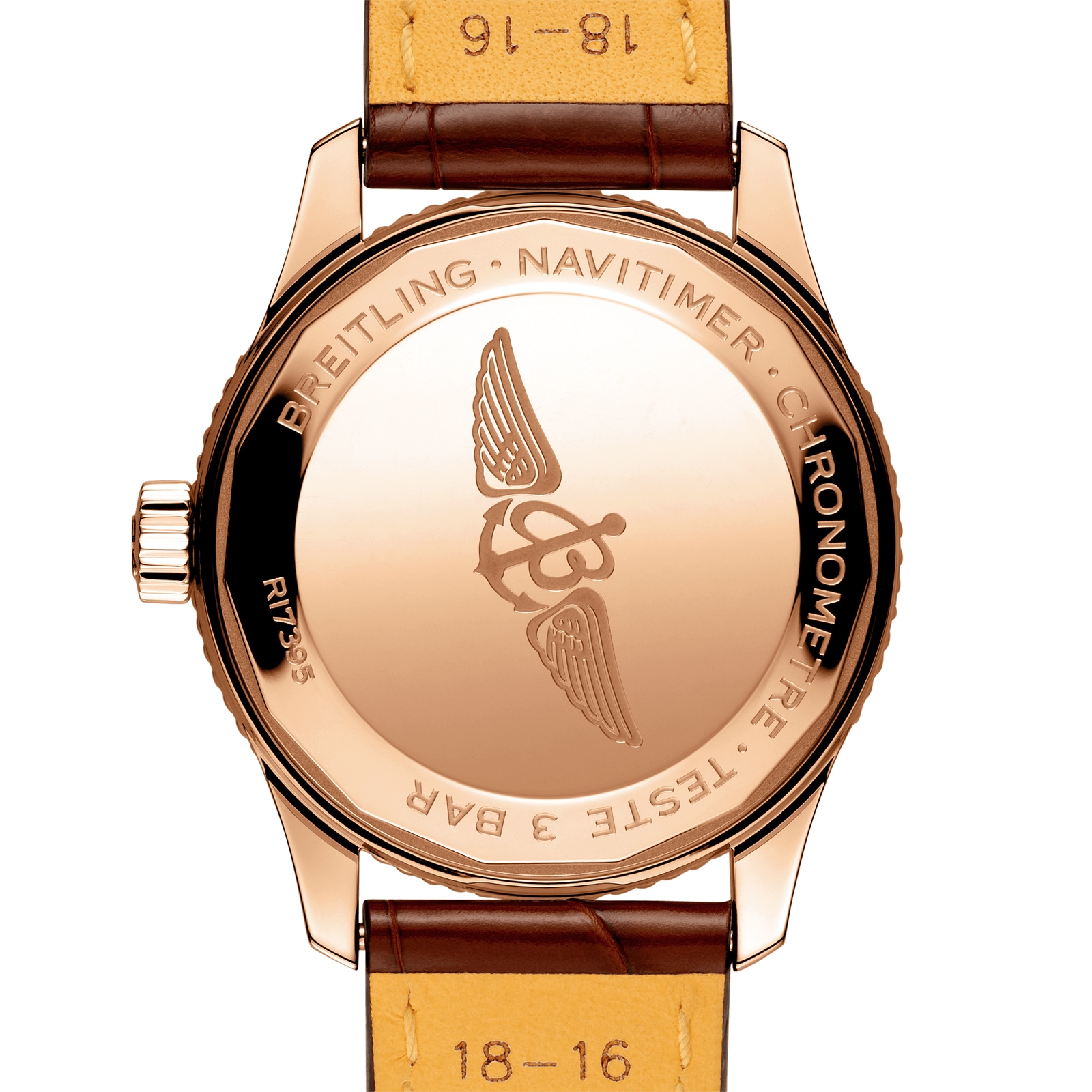 Breitling Navitimer 35mm 18ct Rose Gold Automatic - Mother of Pearl Dial - Image 4