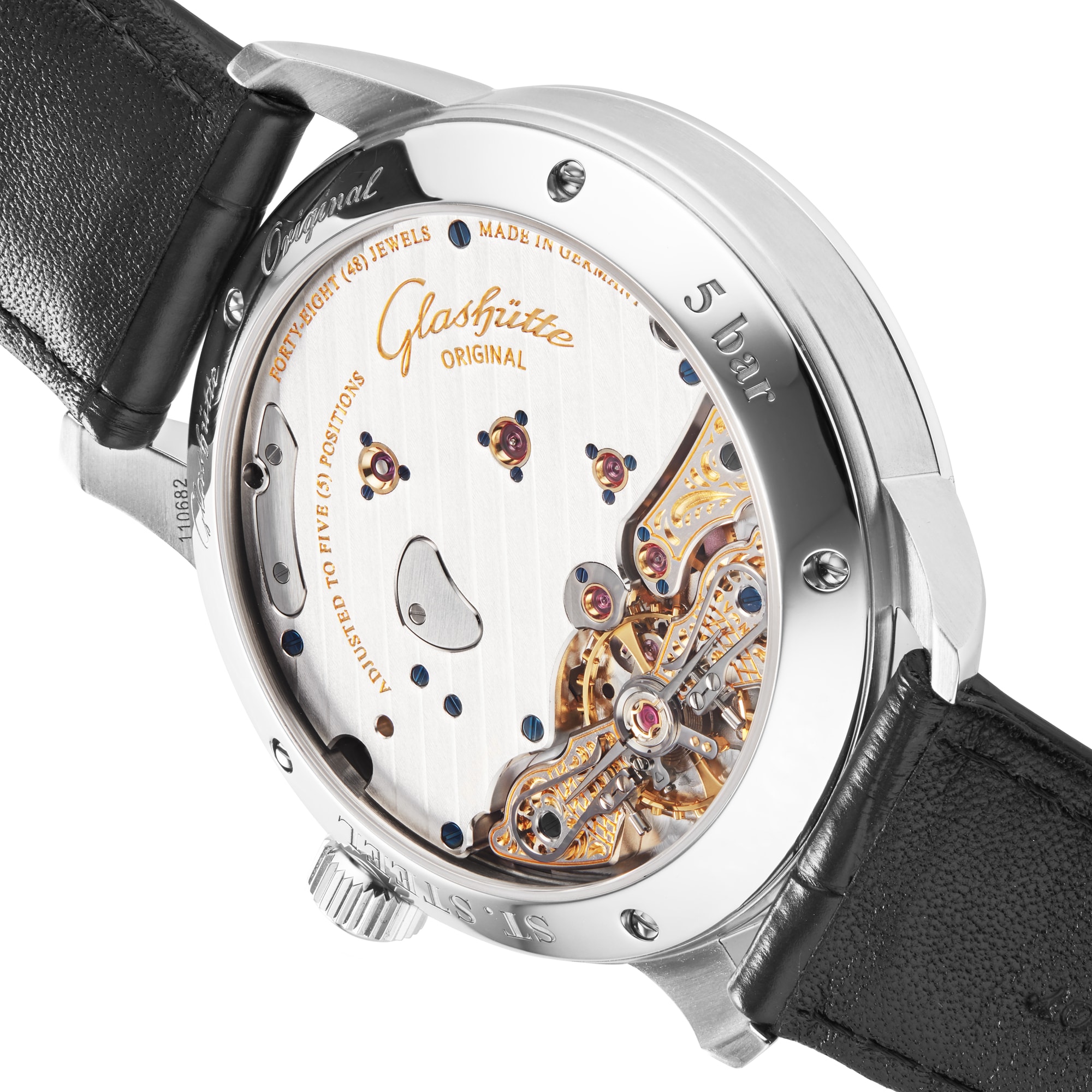 Glashuette Original PanoReserve - 40mm Stainless Steel Silver Dial - Manual Winding - Image 4
