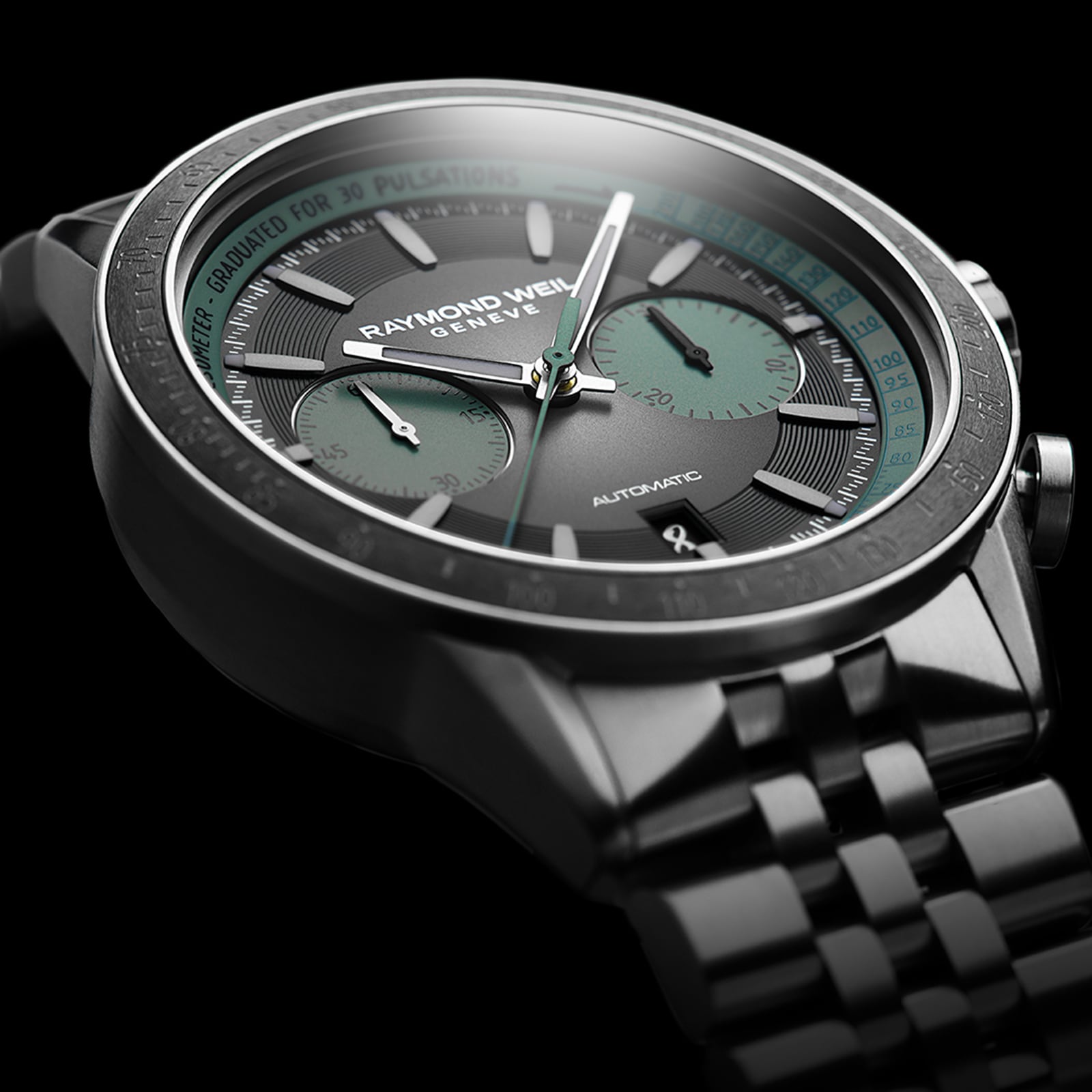 Raymond Weil Freelancer 7780-TI-20425 | Titanium Automatic Watch | 43.5mm Black Dial - Image 4