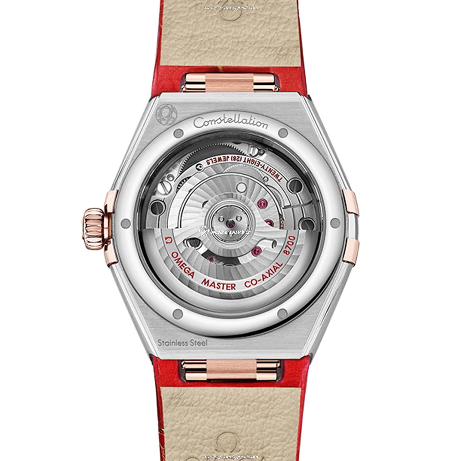 Omega Constellation 29mm Automatic Red Dial - Stainless Steel & Rose Gold - Image 2