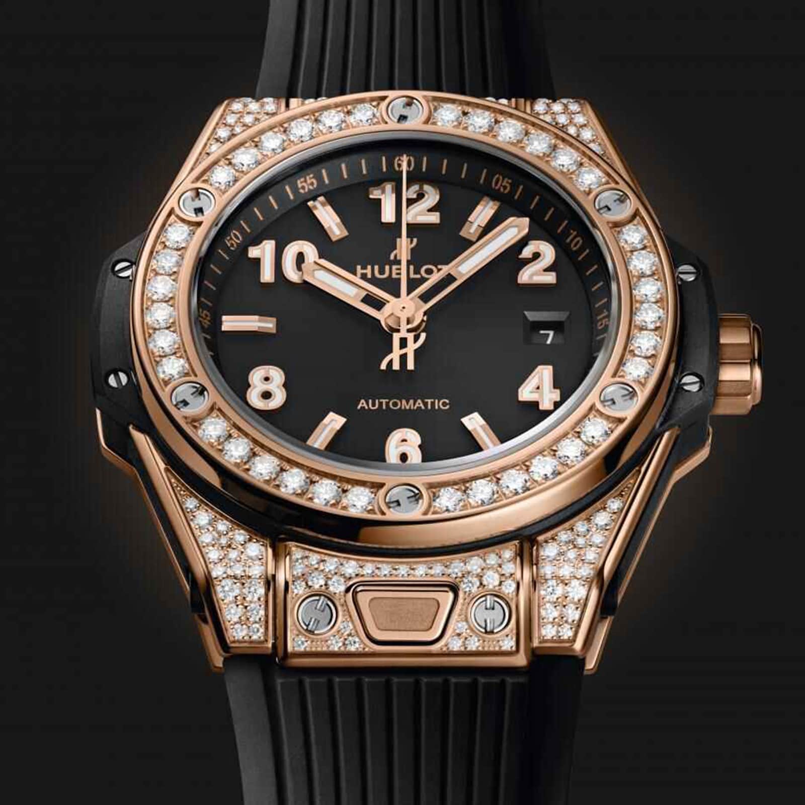 Hublot Big Bang 18ct Rose Gold Automatic Watch - 33mm Black Dial | Replica - Image 4