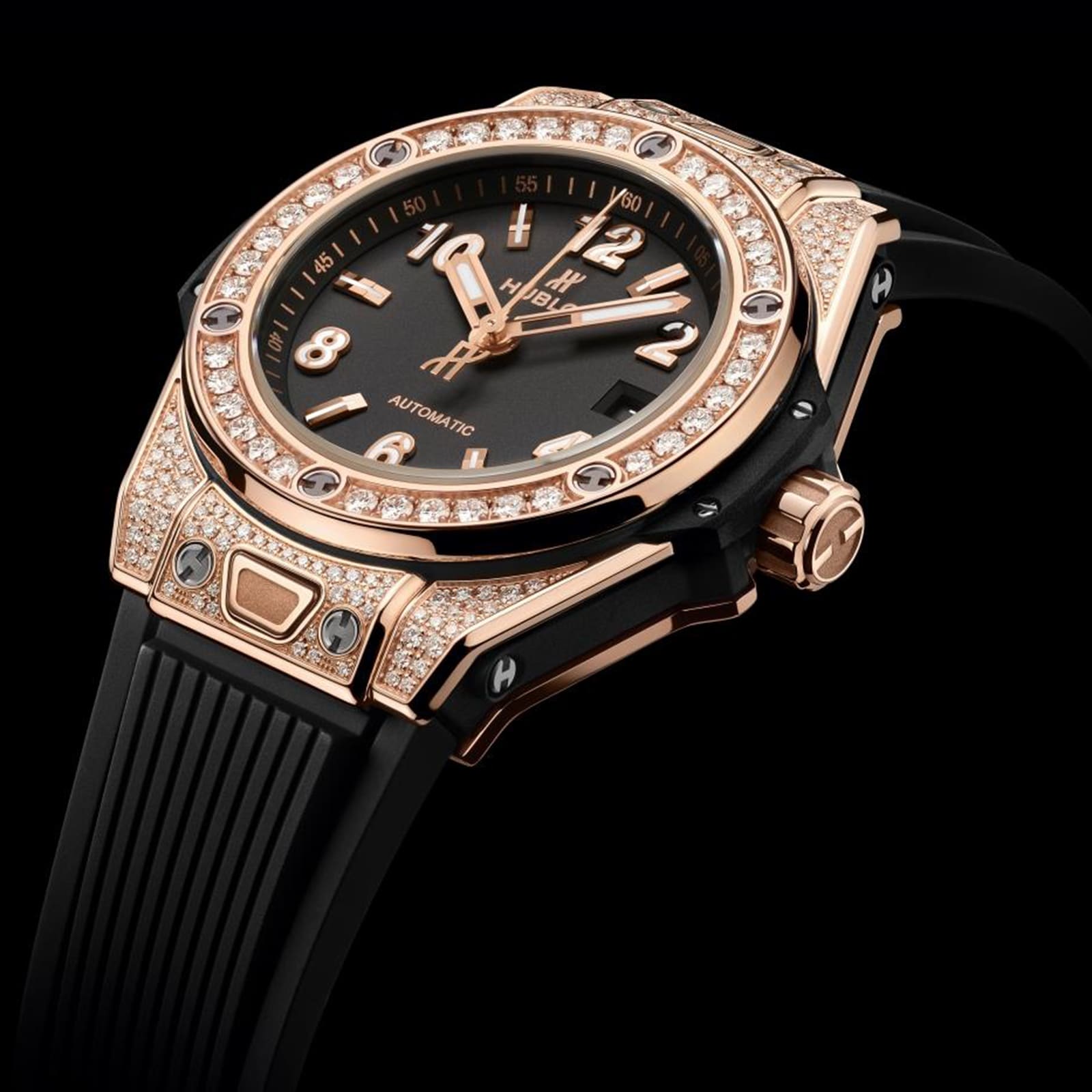 Hublot Big Bang 18ct Rose Gold Automatic Watch - 33mm Black Dial | Replica - Image 3
