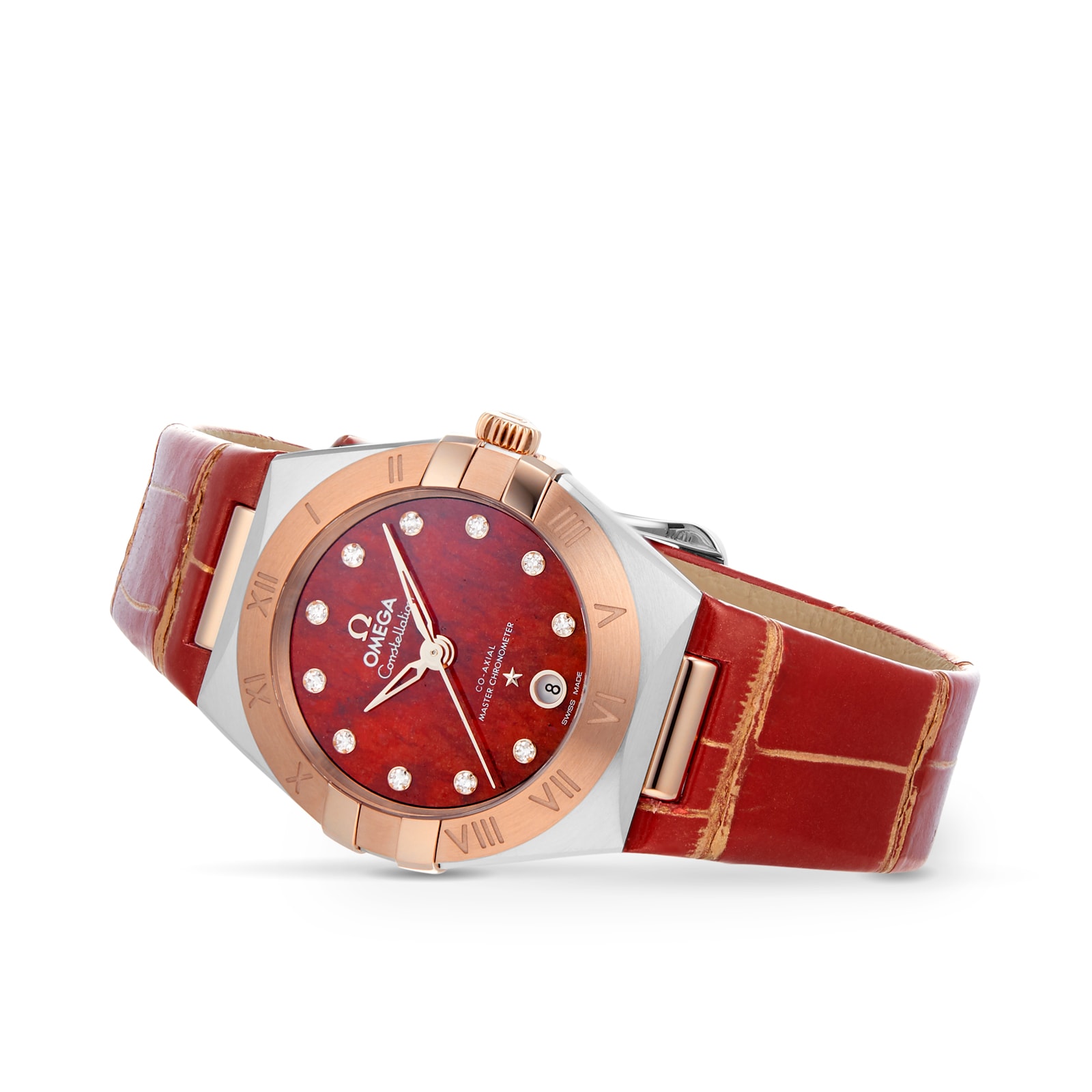 Omega Constellation 29mm Automatic Red Dial - Stainless Steel & Rose Gold - Image 3