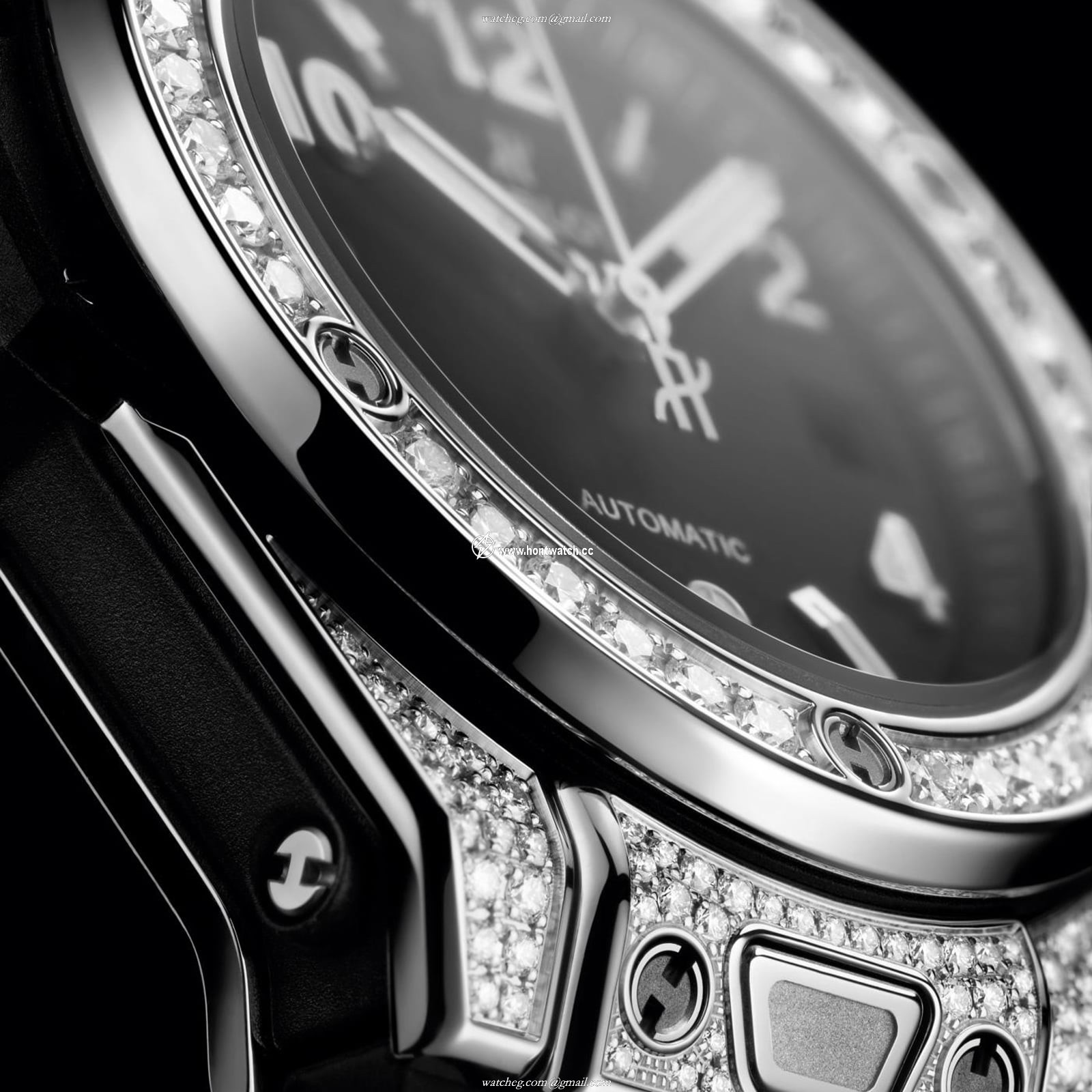 Hublot Big Bang 33mm Automatic - Black Dial Stainless Steel & Rubber Strap - Image 2