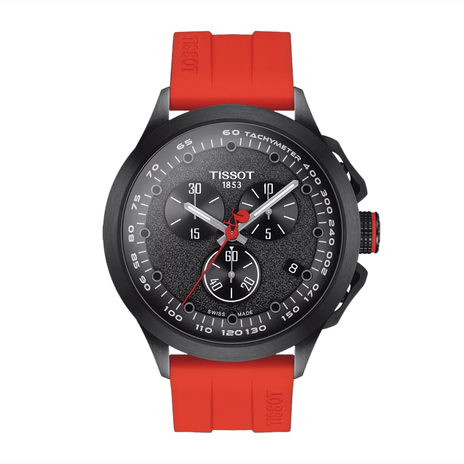 Tissot T-Sport Quartz Watch - 45mm Black Dial - Stainless Steel & Rubber - Image 4