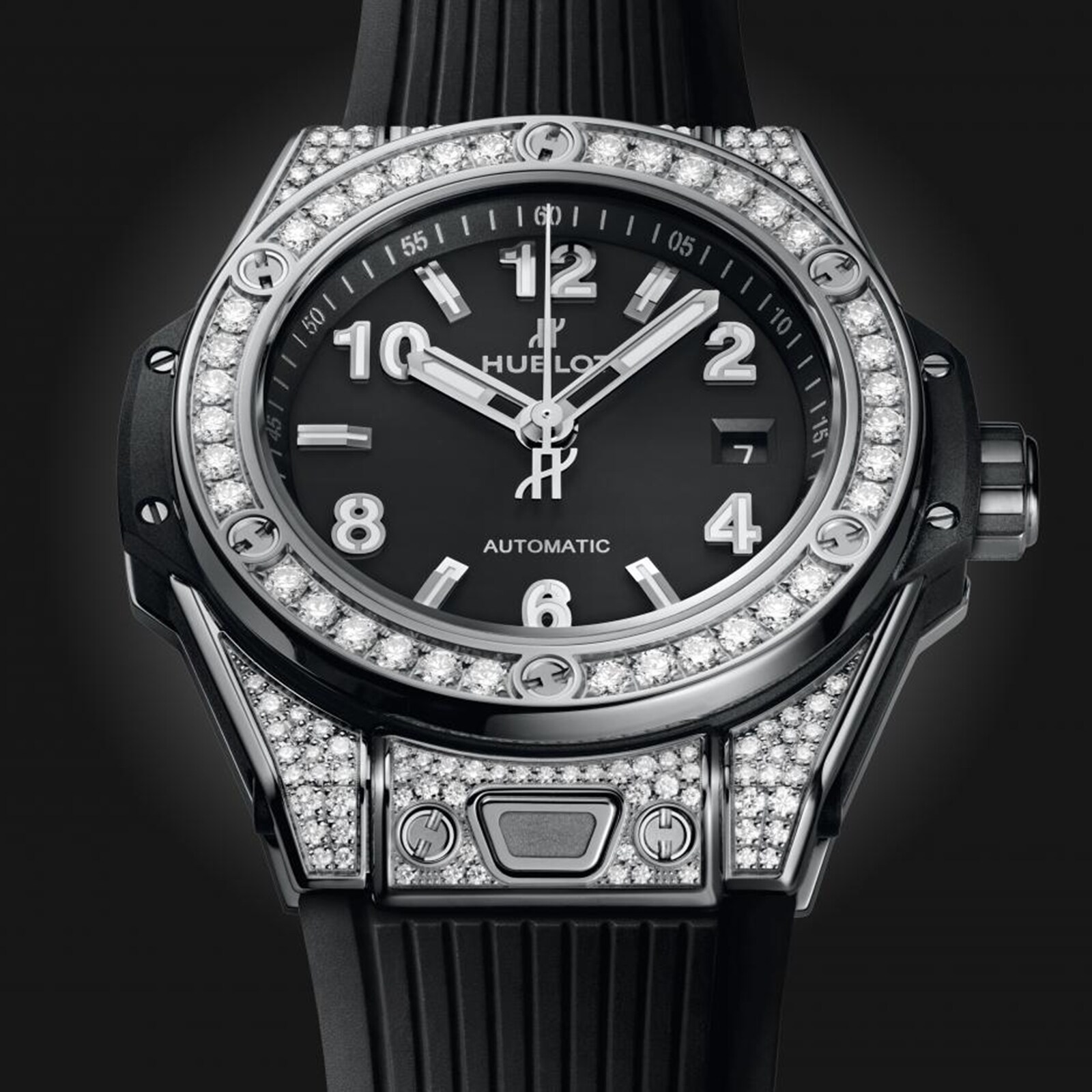 Hublot Big Bang 33mm Automatic - Black Dial Stainless Steel & Rubber Strap - Image 4