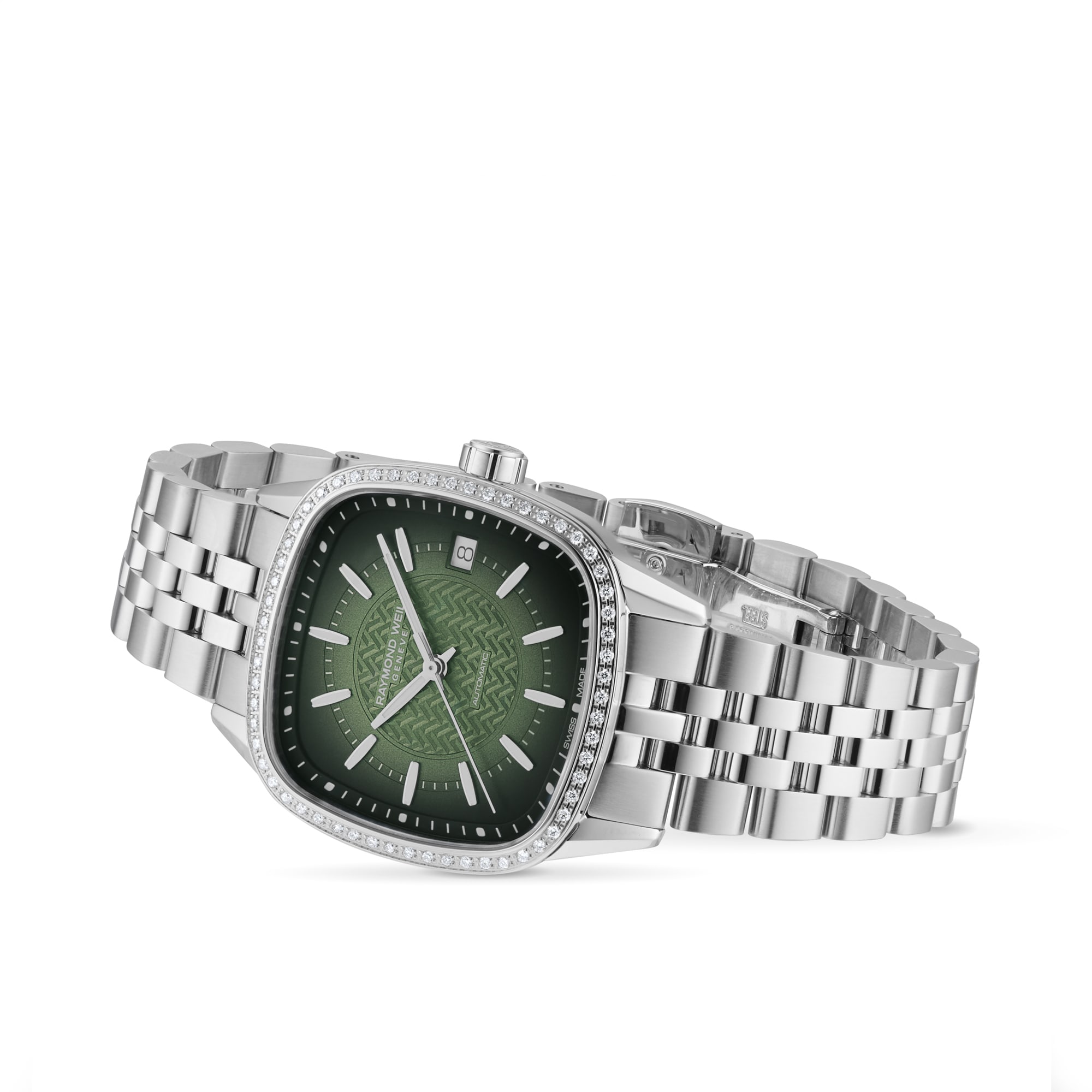 Raymond Weil Freelancer Automatic Green Dial - 34.5mm Stainless Steel Watch - Image 4