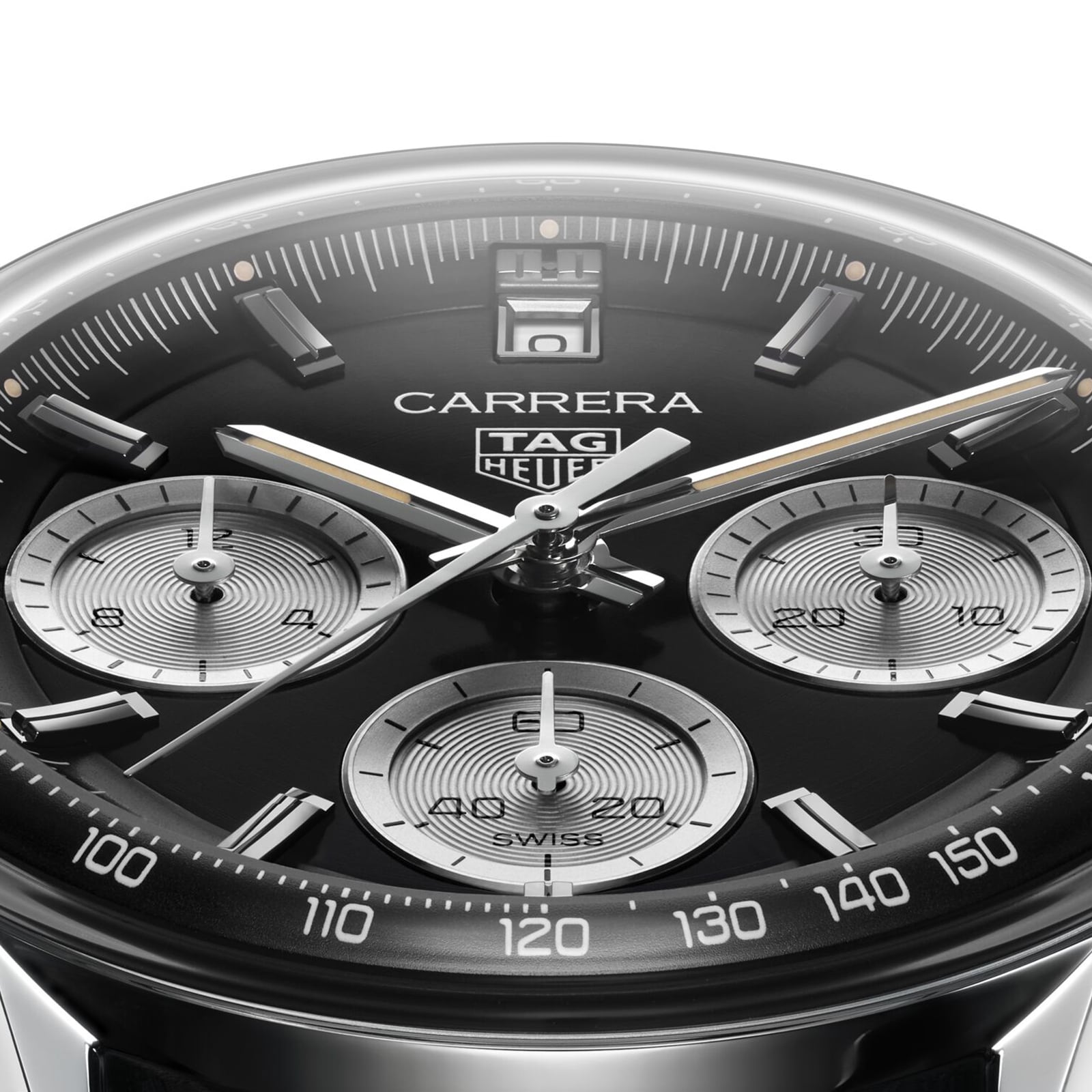 TAG Heuer Carrera Automatic Black Dial - 39mm Stainless Steel Leather Strap - Image 4