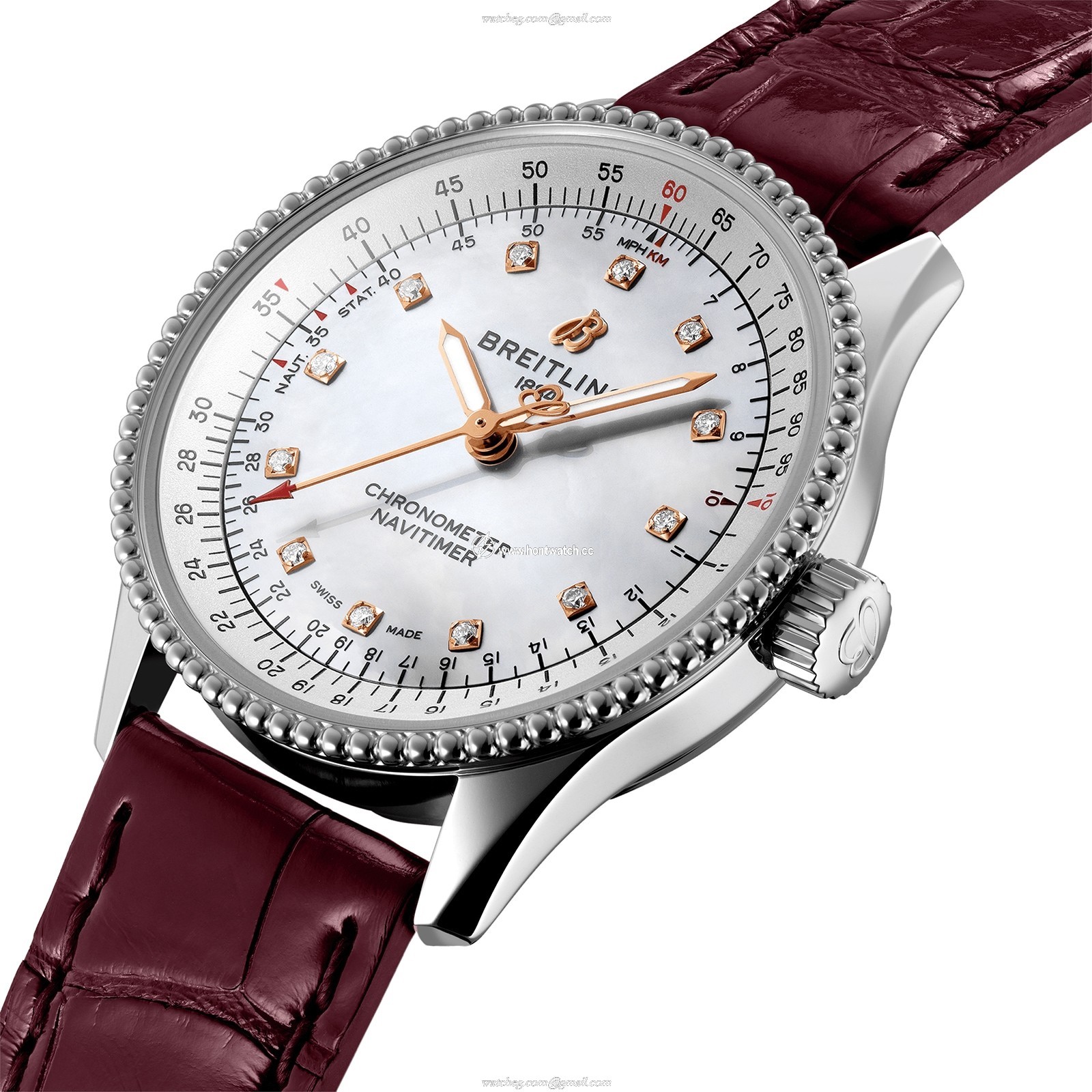 Breitling Navitimer 35mm Automatic - Mother of Pearl Dial & Stainless Steel - Image 2
