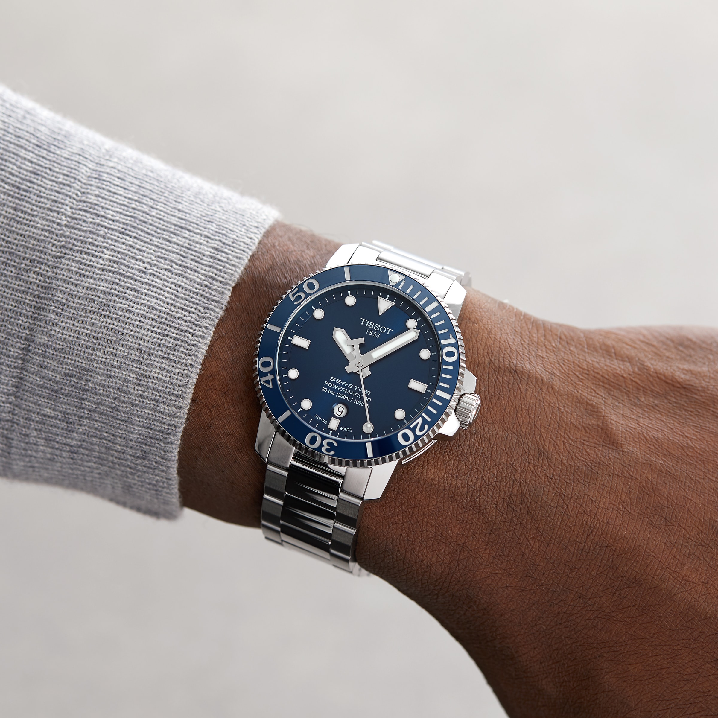 Tissot T-Sport Seastar Automatic Blue Dial 43mm Stainless Steel Watch - Image 4